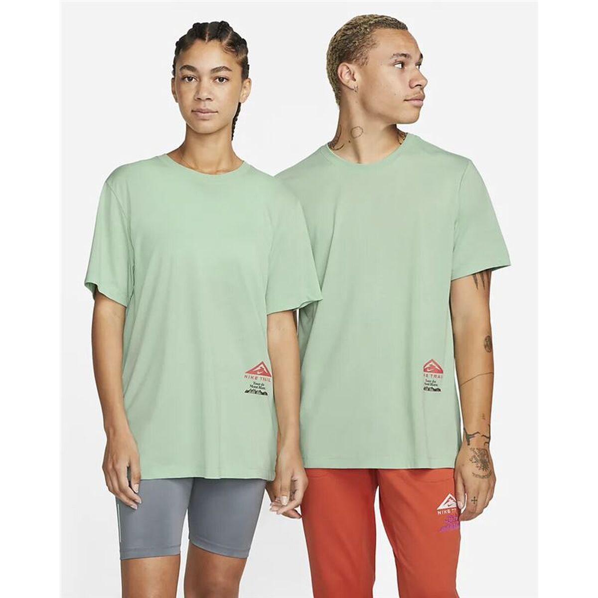 Unisex Short Sleeve T-Shirt Nike DR7671-308 Light Green (XS)-7