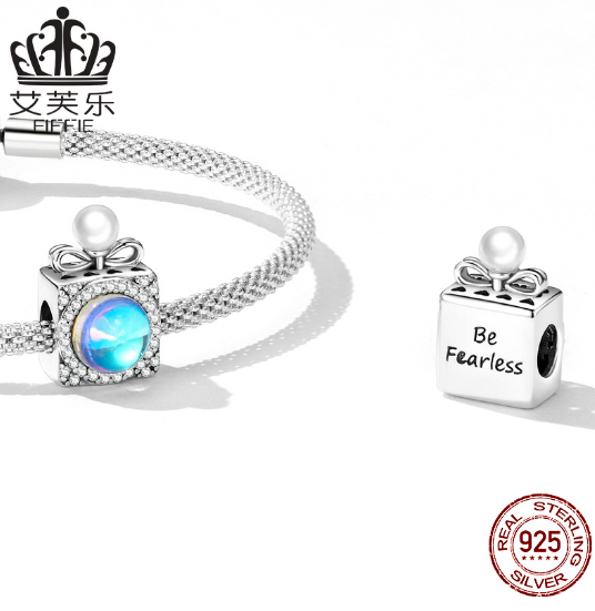 Avelle Sterling Silver s925 Exquisite Perfume Bottle Beaded Bracelet Shining Luxury Zircon Cosmetic Beads Accessories