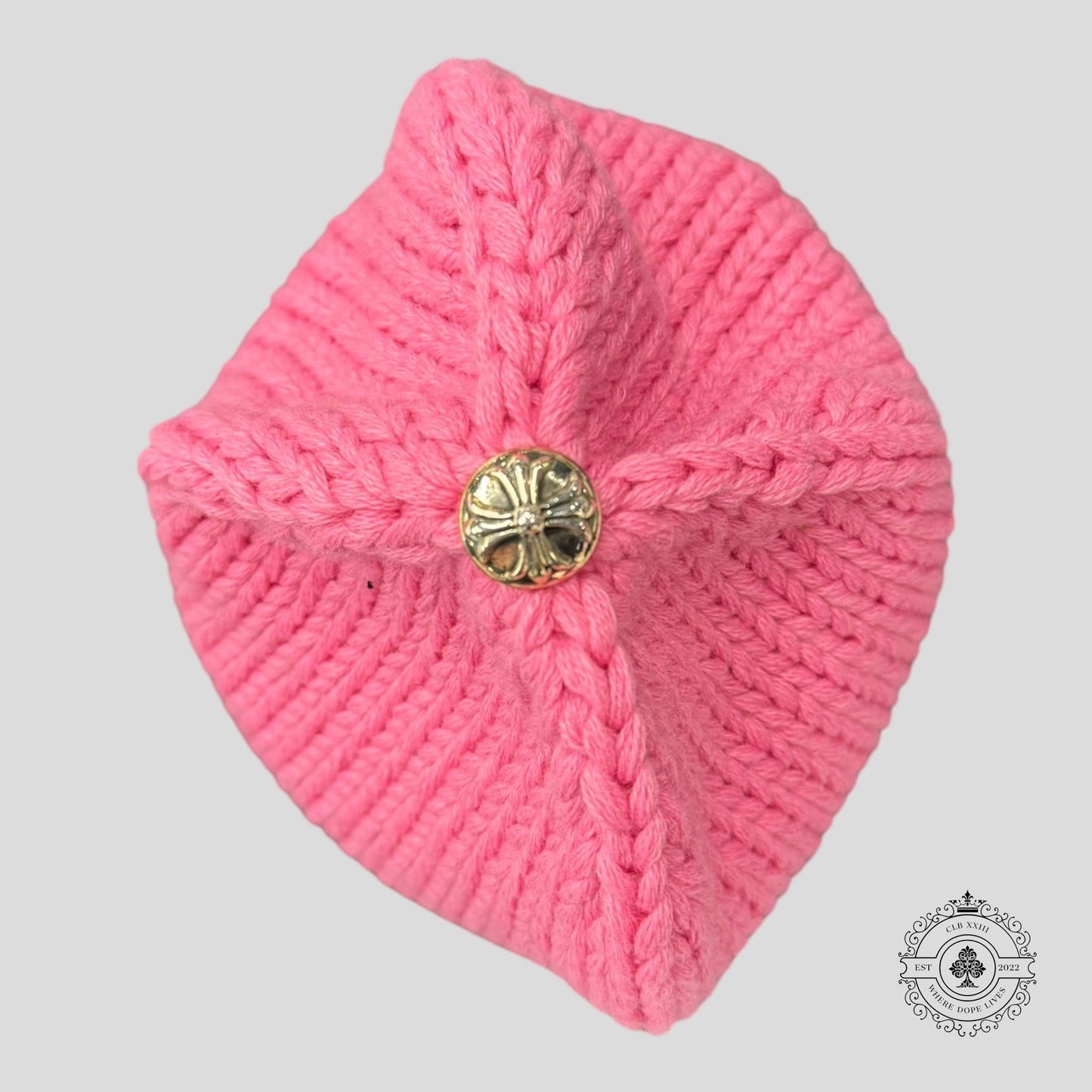 Chrome Hearts Children's Leopard Cross Patch Beanie