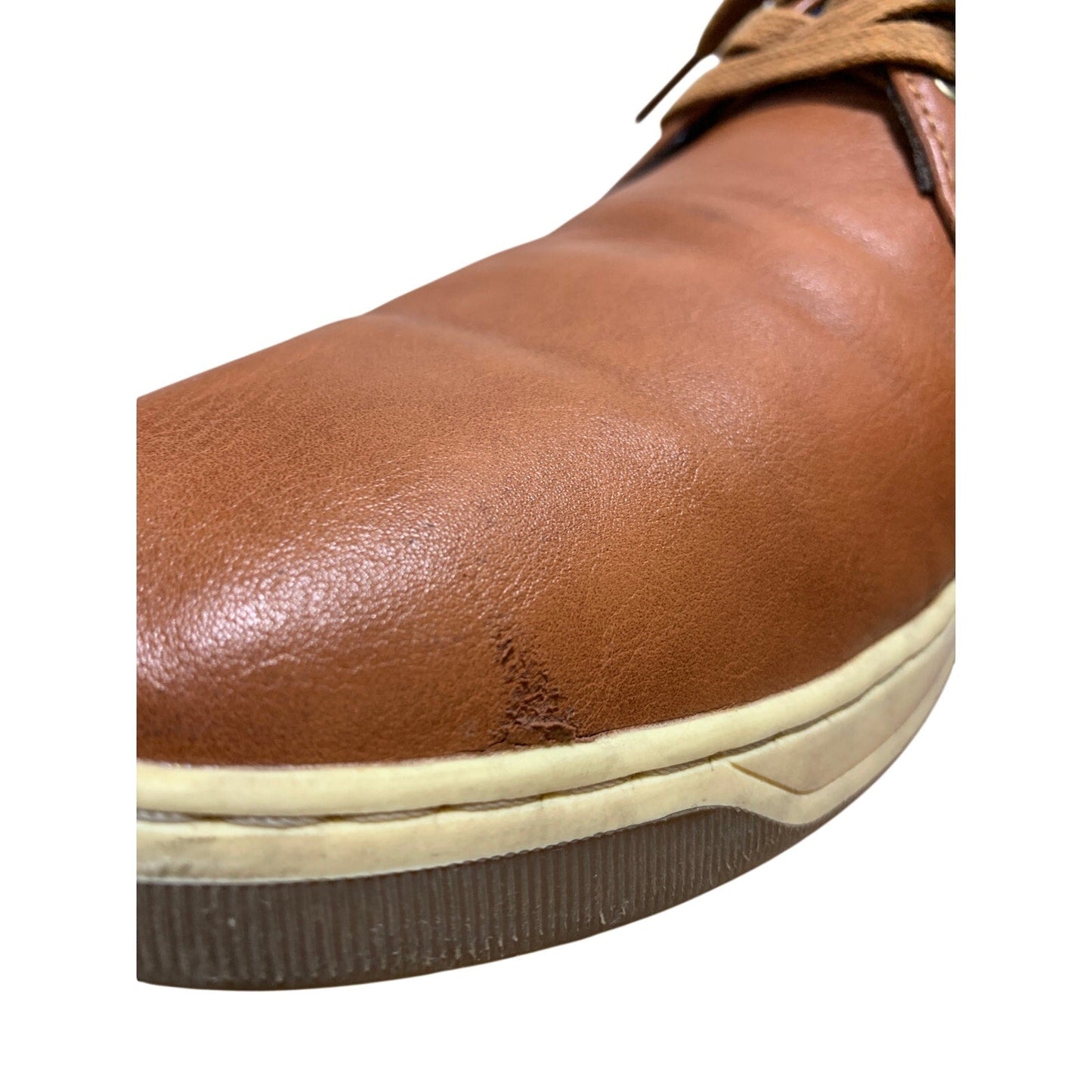 Vostey Mens Size 9 Brown Sneakers Lace Up Closed Round Toe Casual Shoes