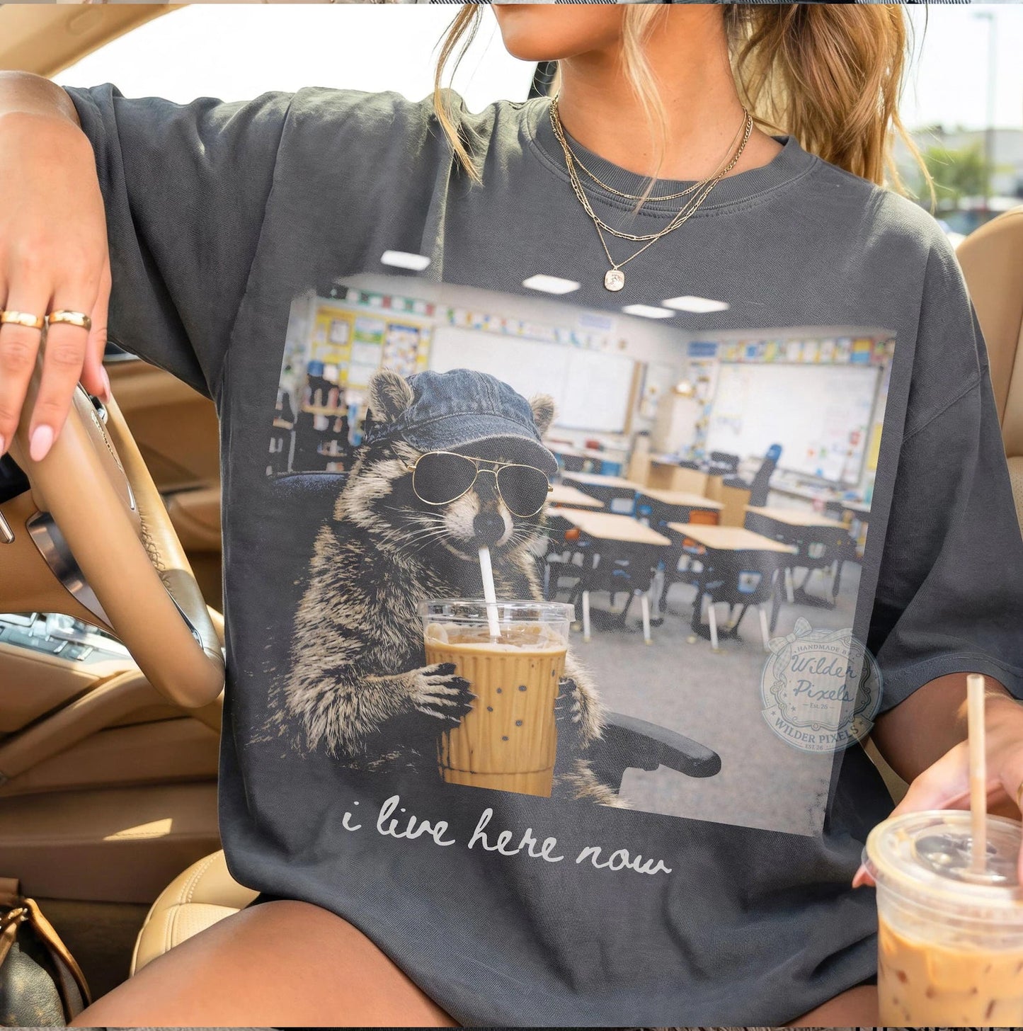 I Live Here Now School Graphic Tee
