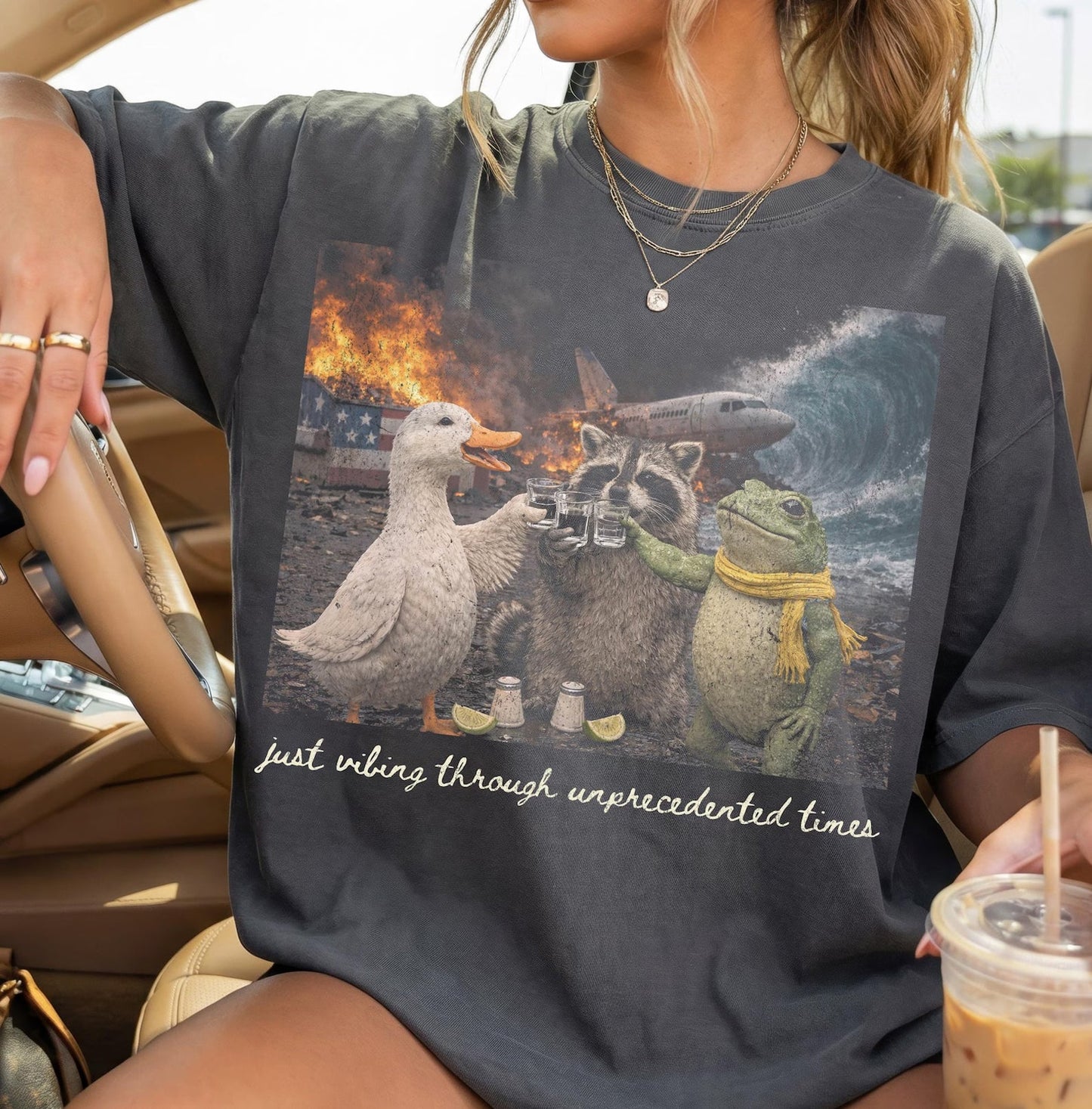 Just Vibing Through Unprecedented Times Graphic Tee