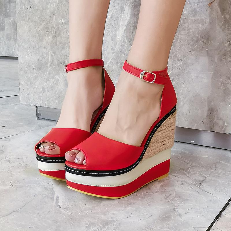 Summer Fashion New Style Bohemian Style Wedge Sandals Colorful Platform Waterproof Platform Women's Shoes