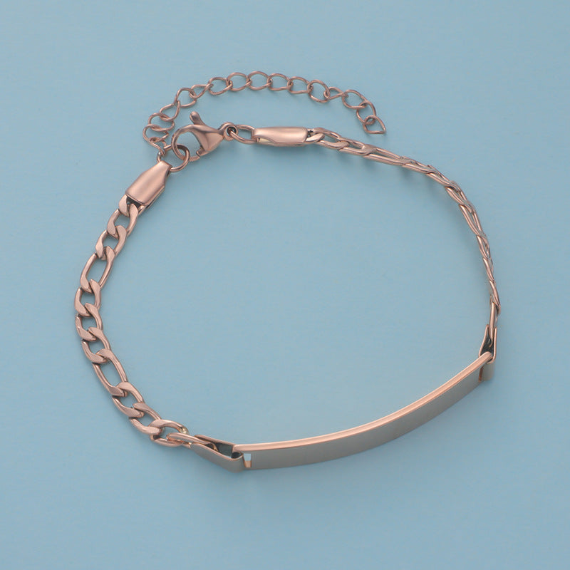 Unique Fashionable Kids' Gift Style Stainless Steel Engravable Children's Bracelet