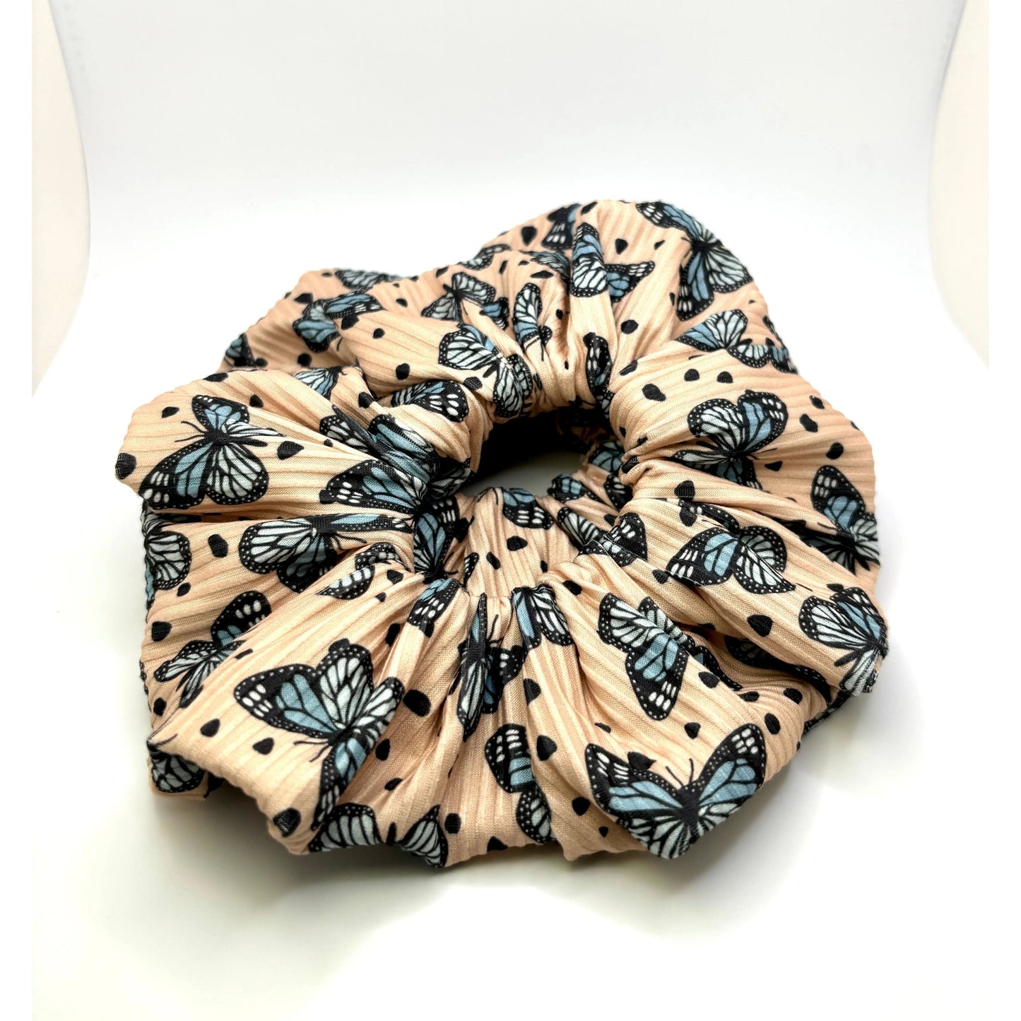 Butterfly Summer Ribbed Scrunchie
