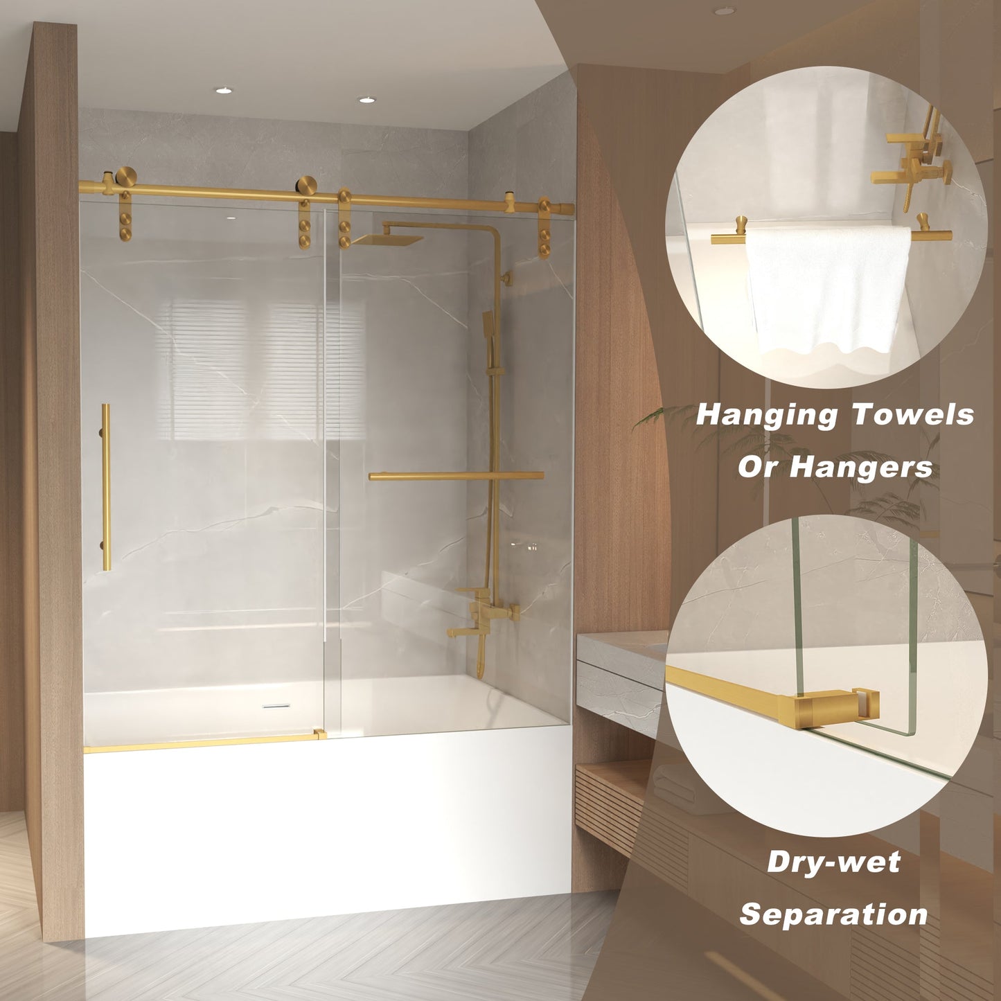 Frameless Sliding Bathtub Door