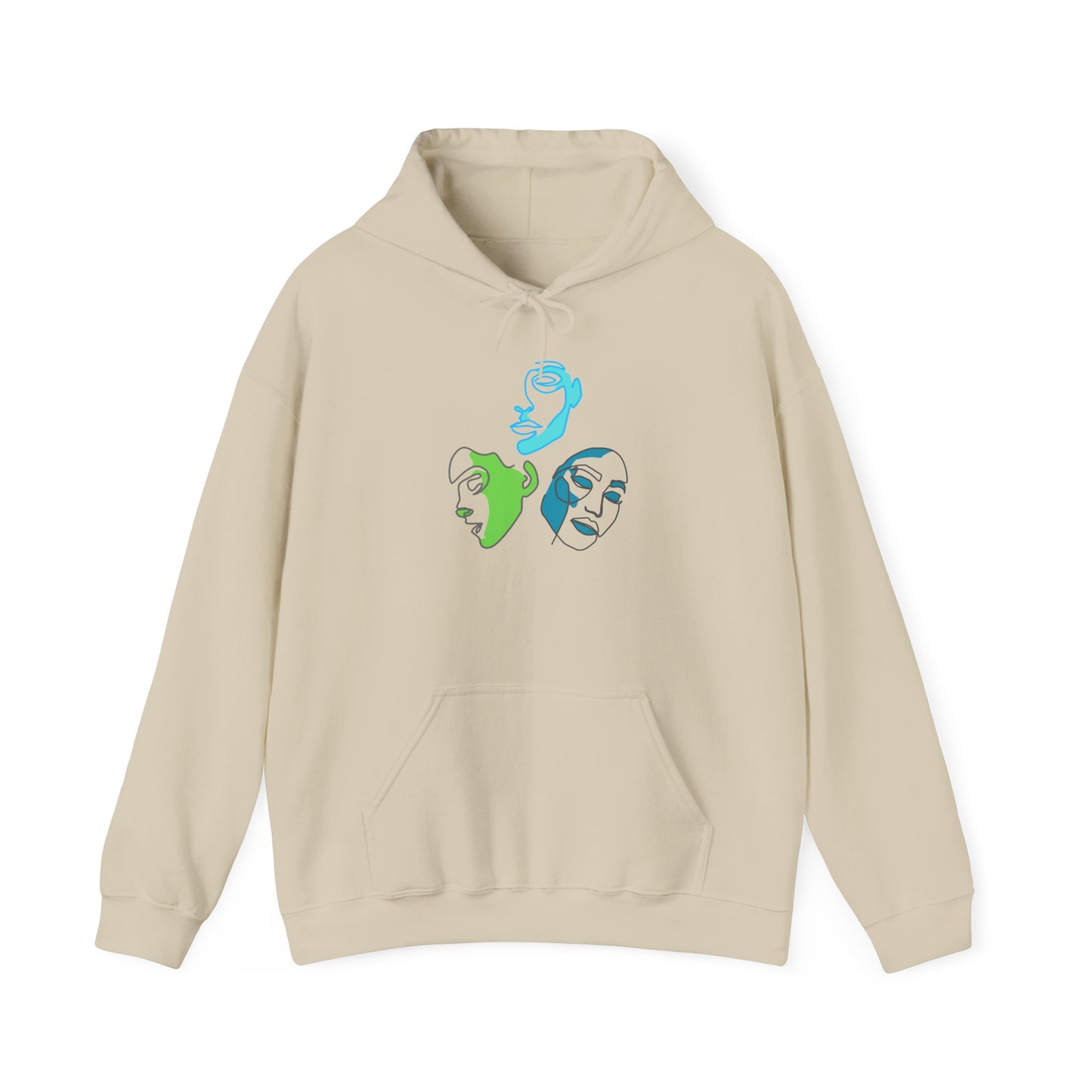 Whimsical Character Hoodie, Cozy Unisex Sweatshirt, Fun Gift for Friends, Casual Wear, Unique Art Design