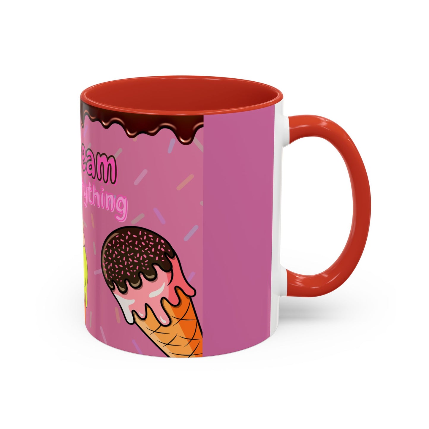 Ice Cream Solves Everything Coffee Mug - Fun Beverage Cup for Ice Cream Lovers, Gift for Holidays, Birthday, Summer