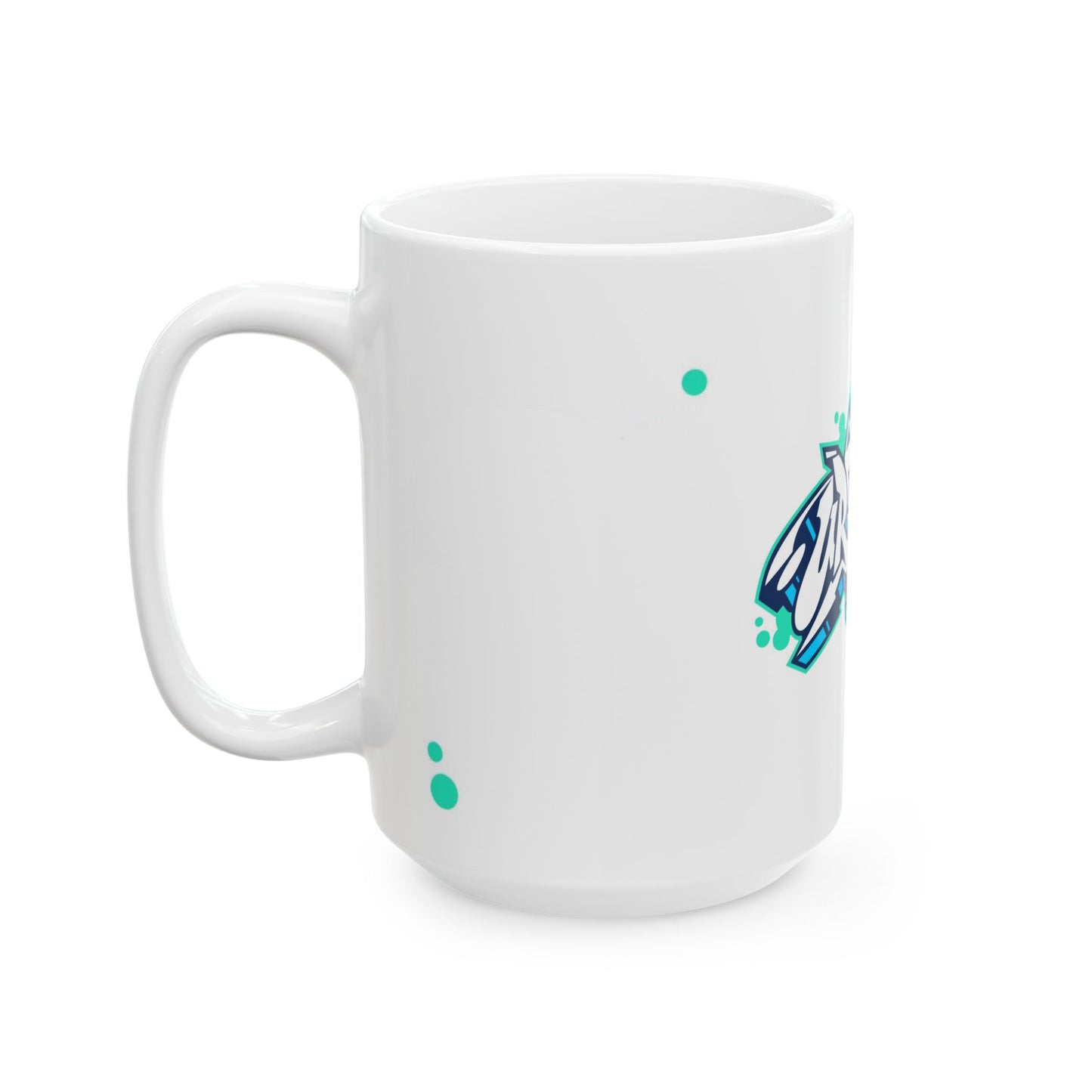 Urban Graffiti Ceramic Mug - Unique Coffee Cup, Gift for Street Art Lovers, Hip Hop Decor, Custom Drinkware, Modern Home Accessory