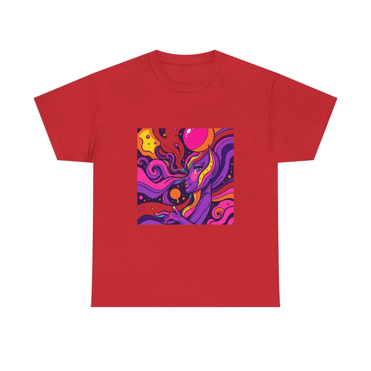 Vibrant Psychedelic Art Tee, Bohemian Graphic T-Shirt, Unisex Cotton Tee, Fashionable Casual Wear, Perfect Gift for Art Lovers