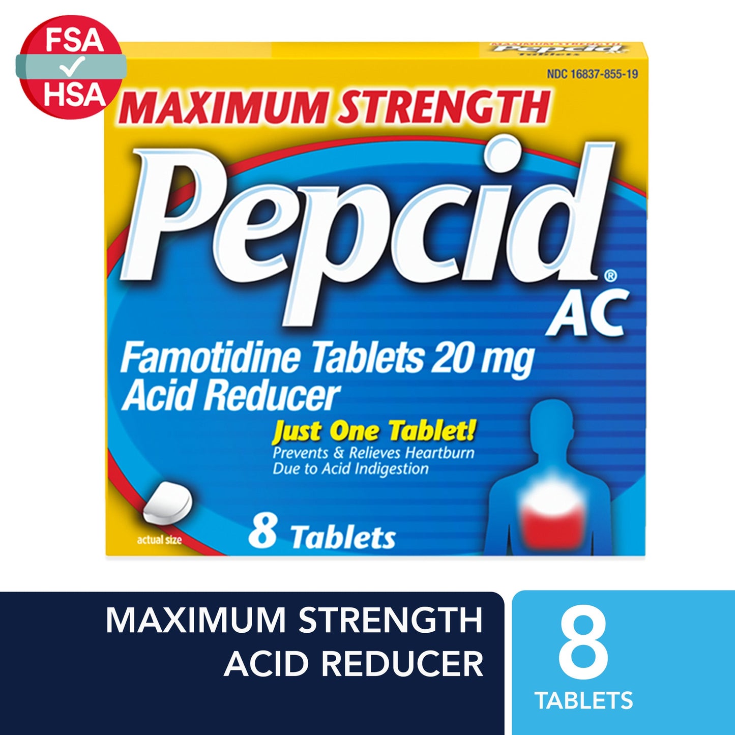 Pepcid Ac Maximum Strength Tablets 20 Mg 8Ct