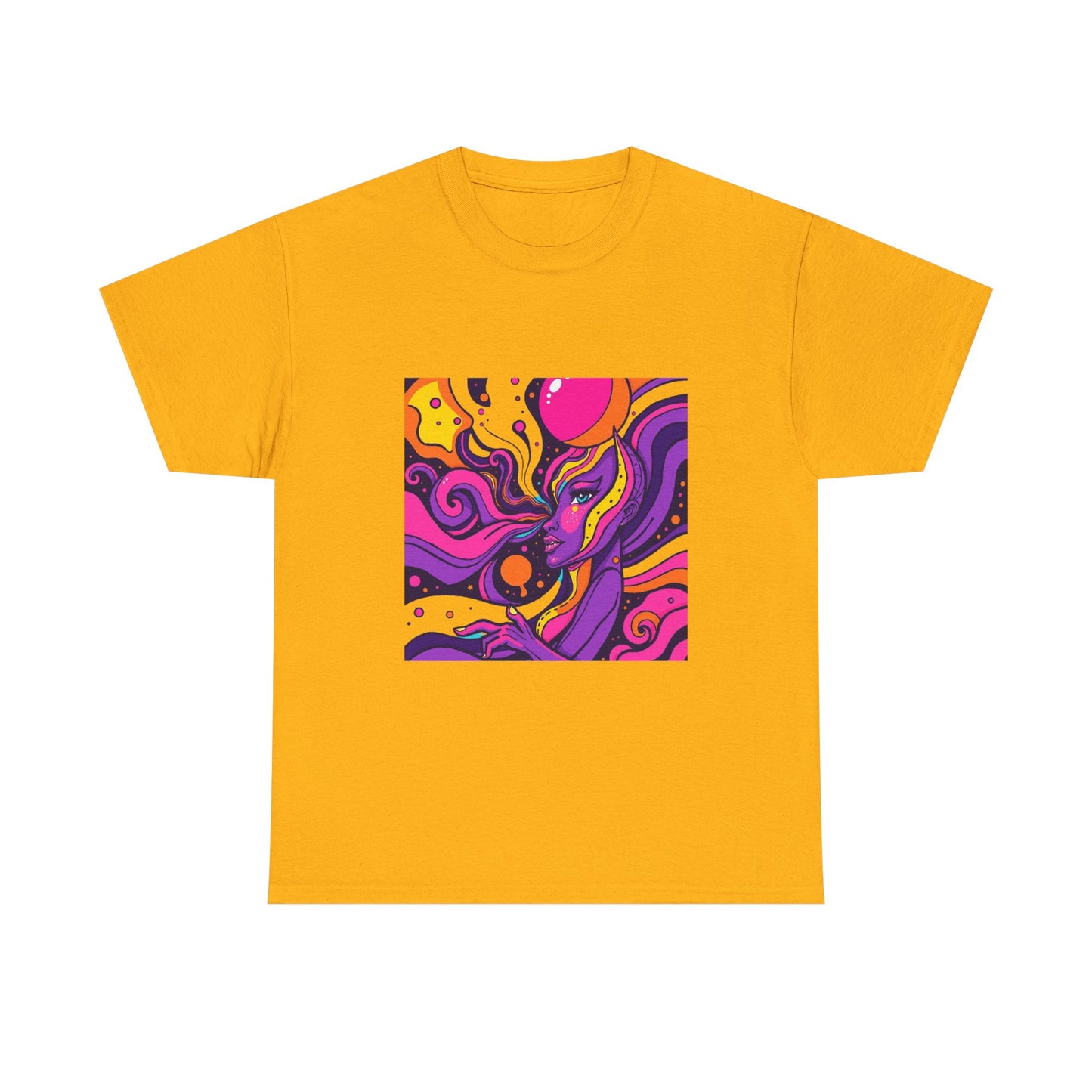 Vibrant Psychedelic Art Tee, Bohemian Graphic T-Shirt, Unisex Cotton Tee, Fashionable Casual Wear, Perfect Gift for Art Lovers