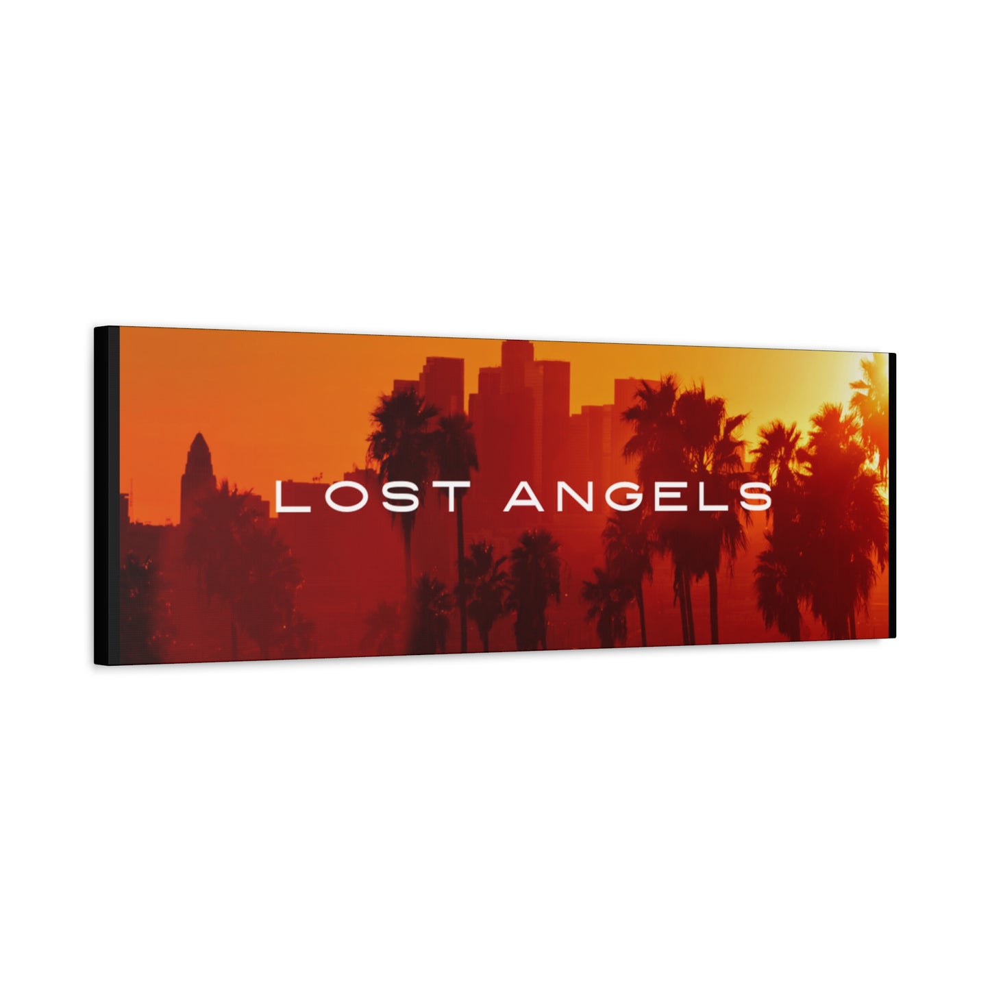 Lost Angels Wall Art Canvas | Sunset Cityscape Print, Home Decor, Gift for Art Lovers, Modern Living Room, California Vibe