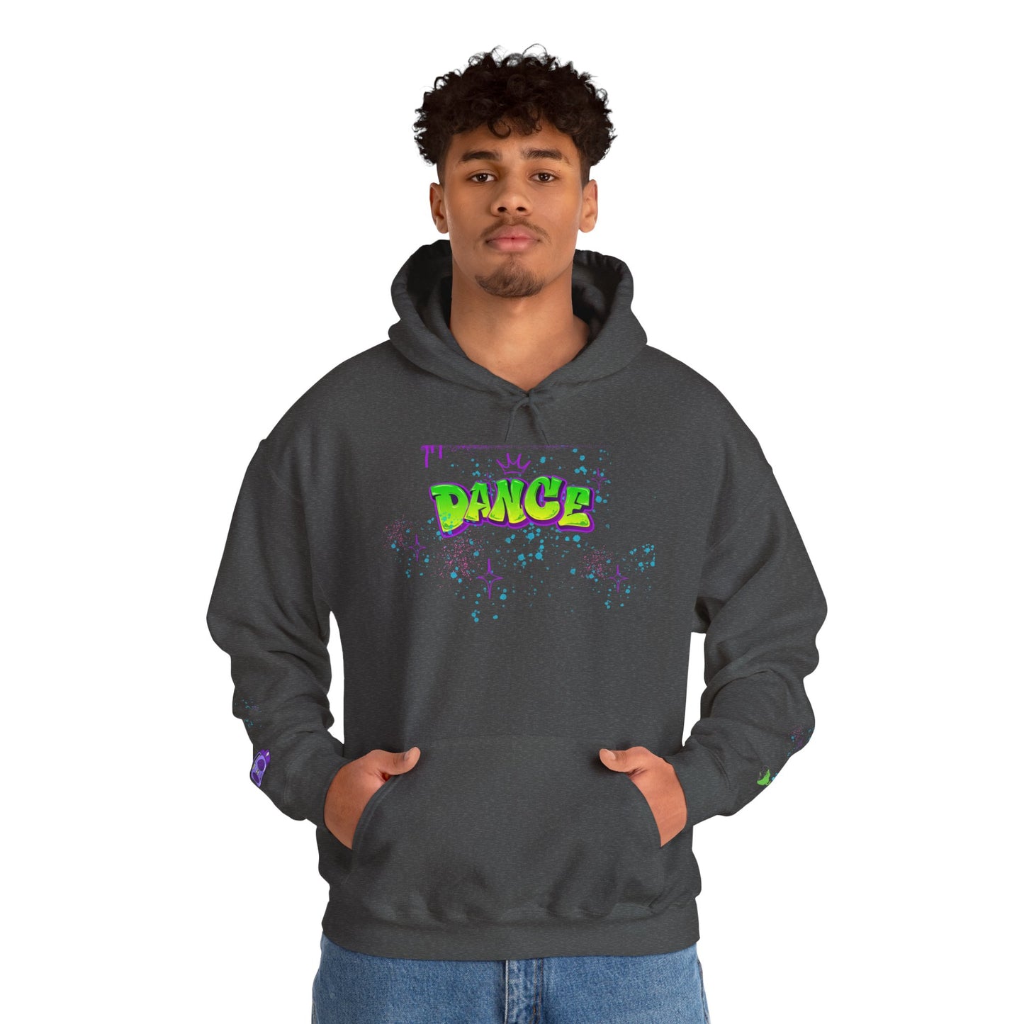 Colorful Dance Hoodie for Creative Spirits, Cozy Unisex Hooded Sweatshirt, Perfect for Parties, Dance Classes, Gifts
