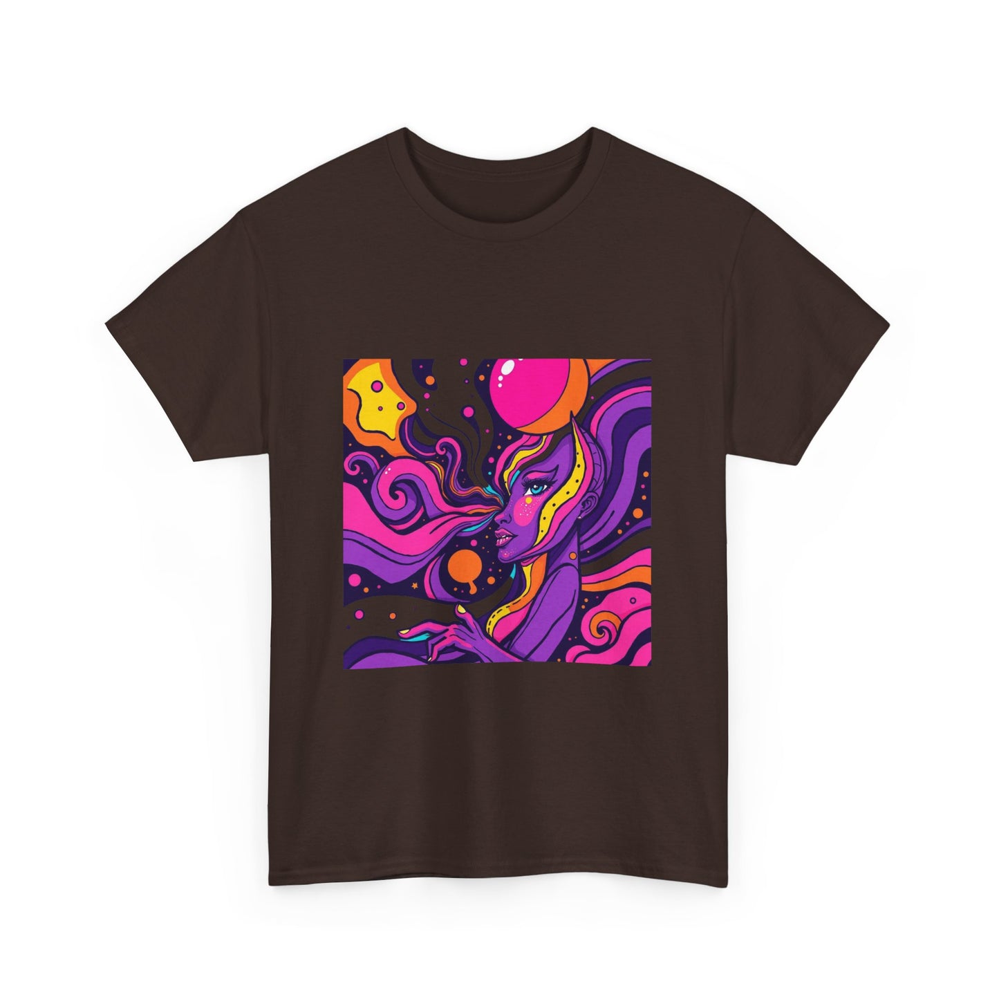 Vibrant Psychedelic Art Tee, Bohemian Graphic T-Shirt, Unisex Cotton Tee, Fashionable Casual Wear, Perfect Gift for Art Lovers