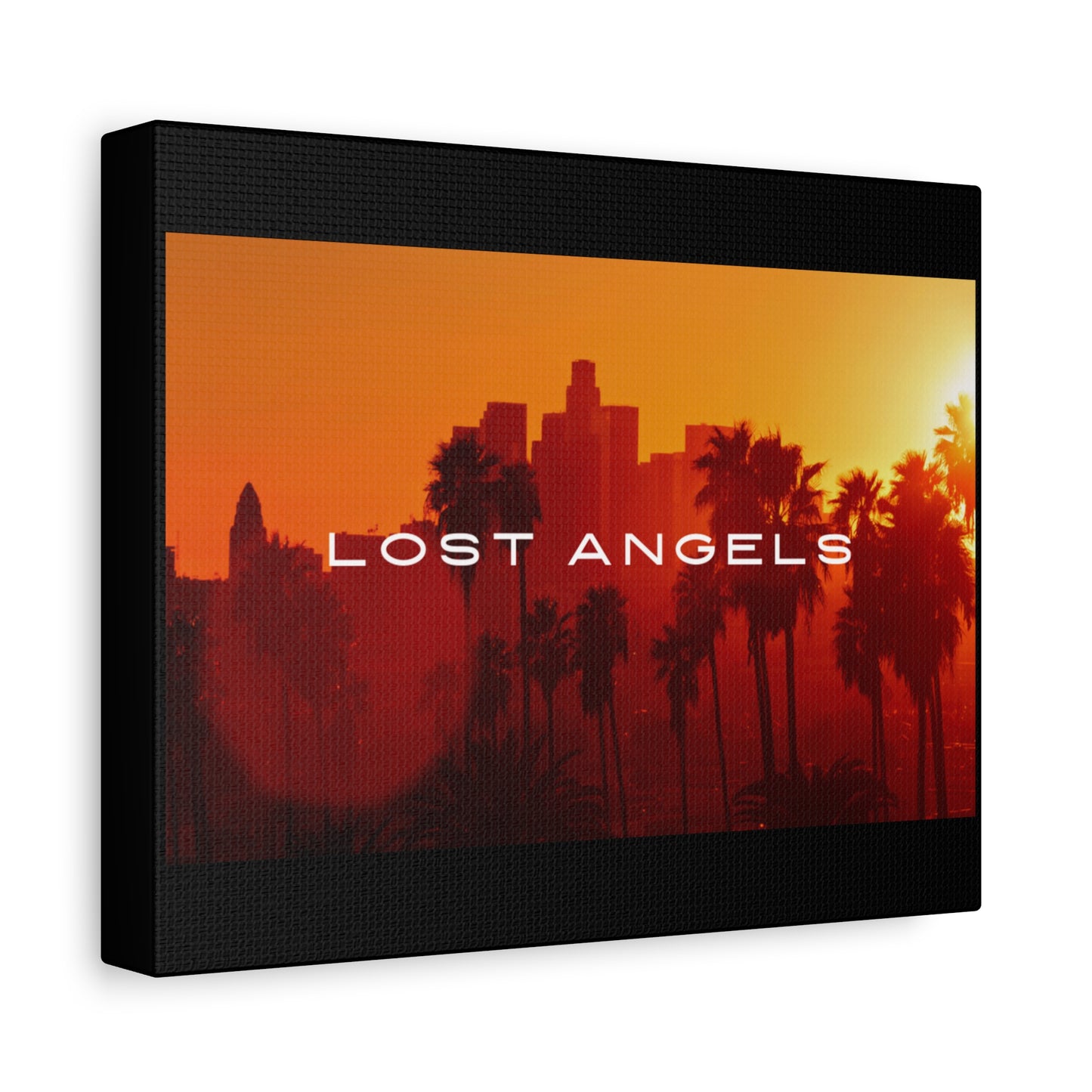 Lost Angels Wall Art Canvas | Sunset Cityscape Print, Home Decor, Gift for Art Lovers, Modern Living Room, California Vibe