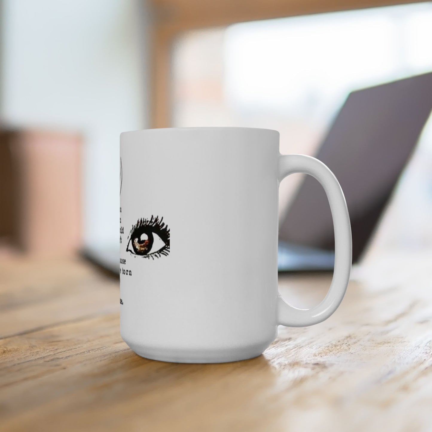 Inspirational Quotes Ceramic Mug, Born to Stand Out Motivational Coffee Cup, Unique Gift for Creatives, 11oz & 15oz Sizes, Perfect for Home or Office
