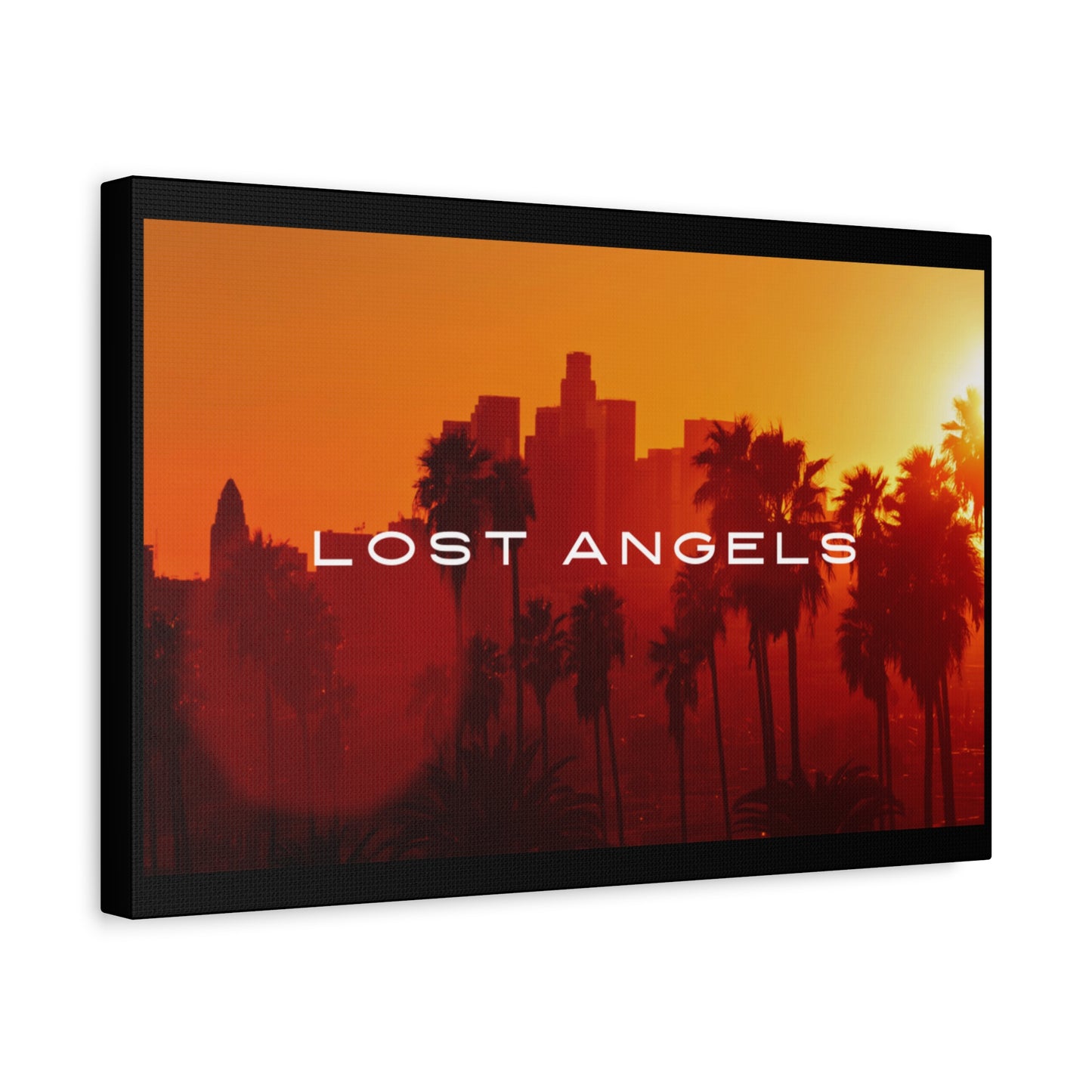 Lost Angels Wall Art Canvas | Sunset Cityscape Print, Home Decor, Gift for Art Lovers, Modern Living Room, California Vibe