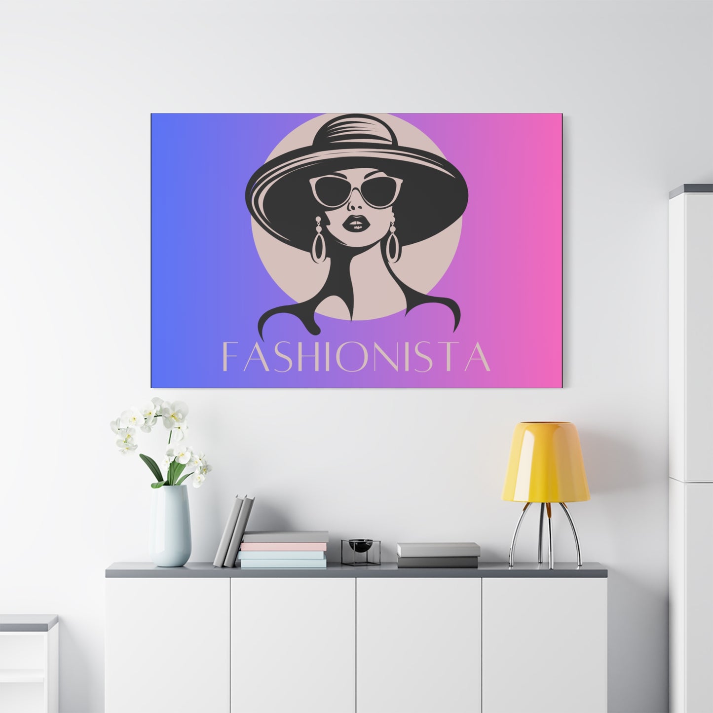 Fashionista Matte Canvas Wall Art, chic home decor, stylish gift for fashion lovers, wall decor, modern art piece, unique artwork