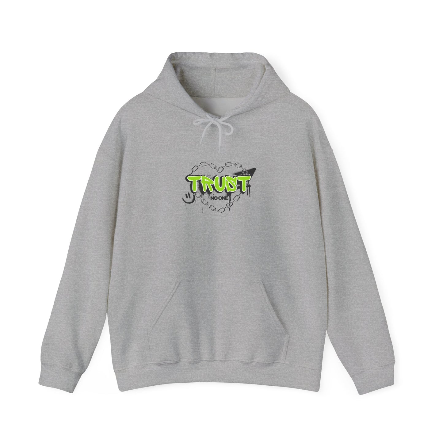 Trust No One Graphic Unisex Hoodie – Casual Streetwear for Everyday Comfort