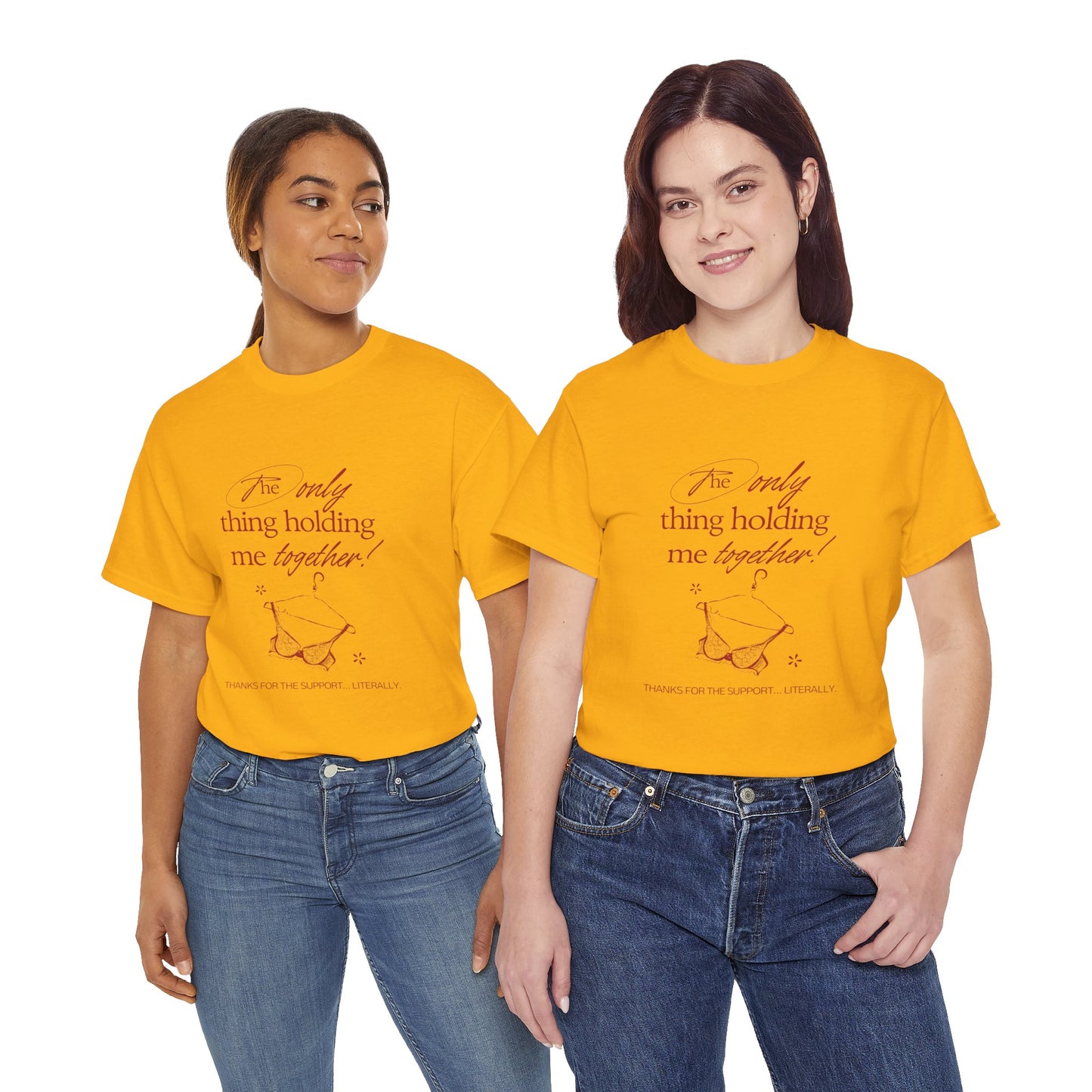 "Holding It Together" Unisex Heavy Cotton Tee: Funny Gift for Friends, Family, Self-Care, Casual Wear, Humor Shirts, Gift for Her