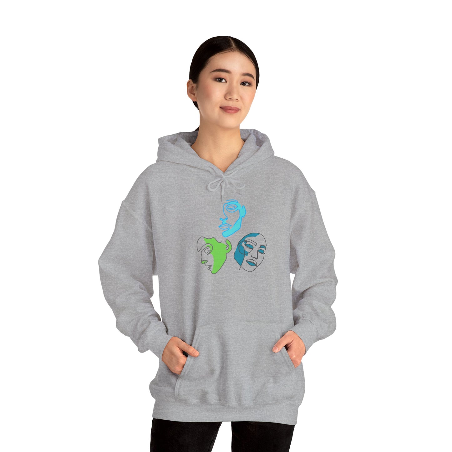 Whimsical Character Hoodie, Cozy Unisex Sweatshirt, Fun Gift for Friends, Casual Wear, Unique Art Design