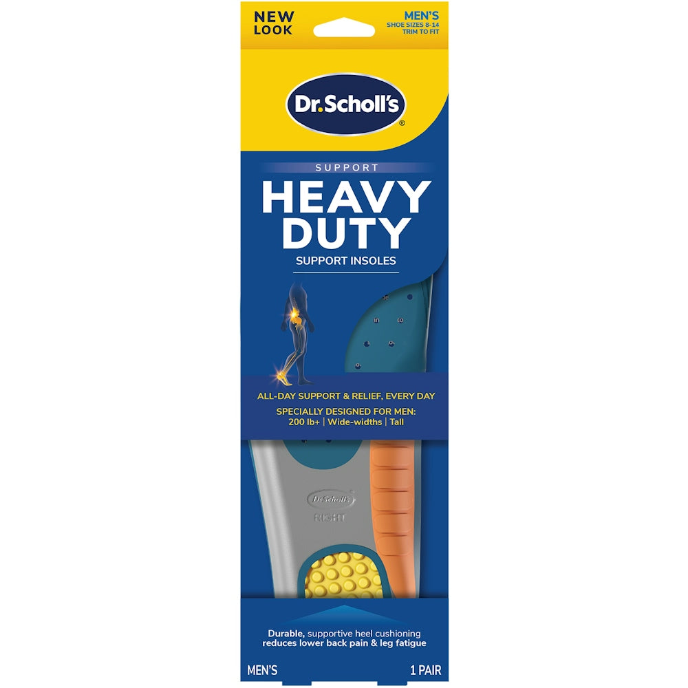 Dr. Scholl's Heavy Duty Support Pain Relief Orthotics – Men's Sizes 8-14 (1 Pair)