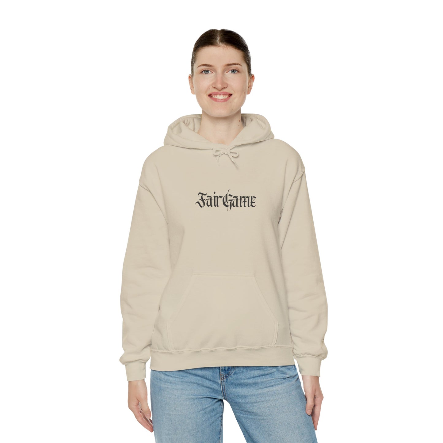 Fair Game Unisex Heavy Blend Hoodie, Cozy Sweatshirt, Casual Lounge Wear, Gift for Gamers, Comfortable Street Style