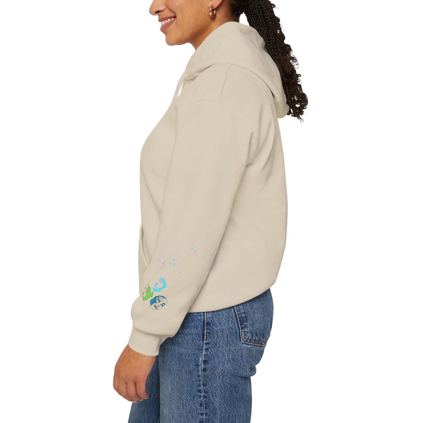 Colorful Dance Hoodie for Creative Spirits, Cozy Unisex Hooded Sweatshirt, Perfect for Parties, Dance Classes, Gifts