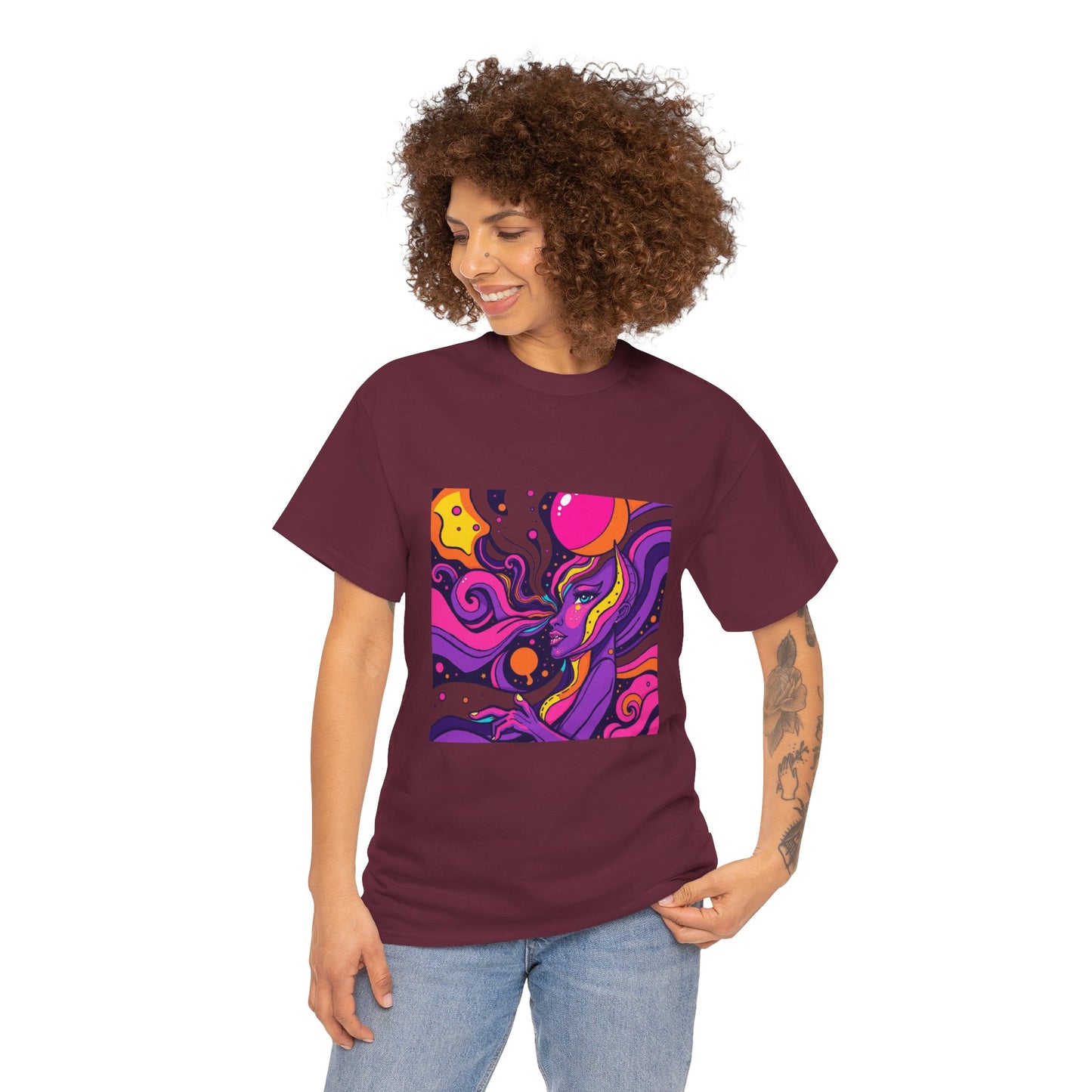 Vibrant Psychedelic Art Tee, Bohemian Graphic T-Shirt, Unisex Cotton Tee, Fashionable Casual Wear, Perfect Gift for Art Lovers