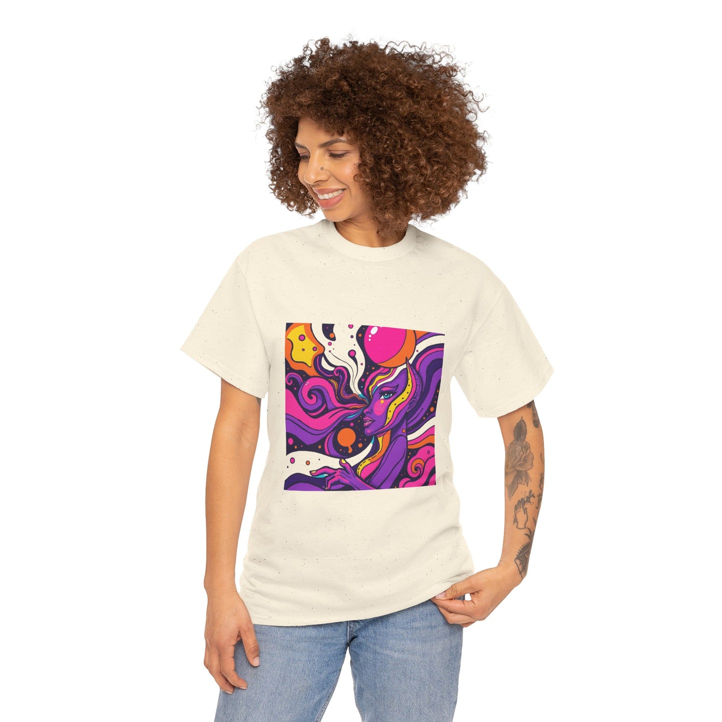 Vibrant Psychedelic Art Tee, Bohemian Graphic T-Shirt, Unisex Cotton Tee, Fashionable Casual Wear, Perfect Gift for Art Lovers