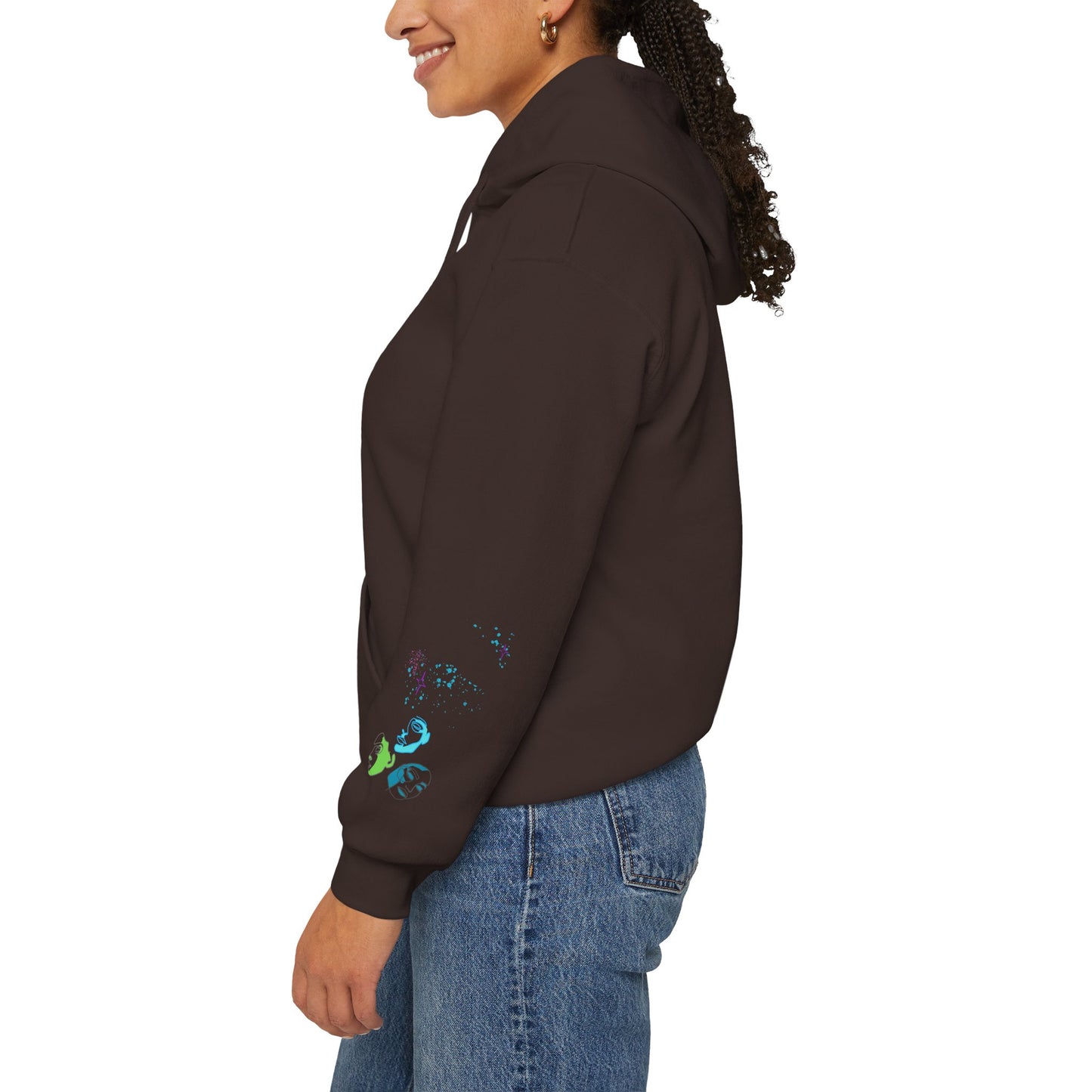 Colorful Dance Hoodie for Creative Spirits, Cozy Unisex Hooded Sweatshirt, Perfect for Parties, Dance Classes, Gifts