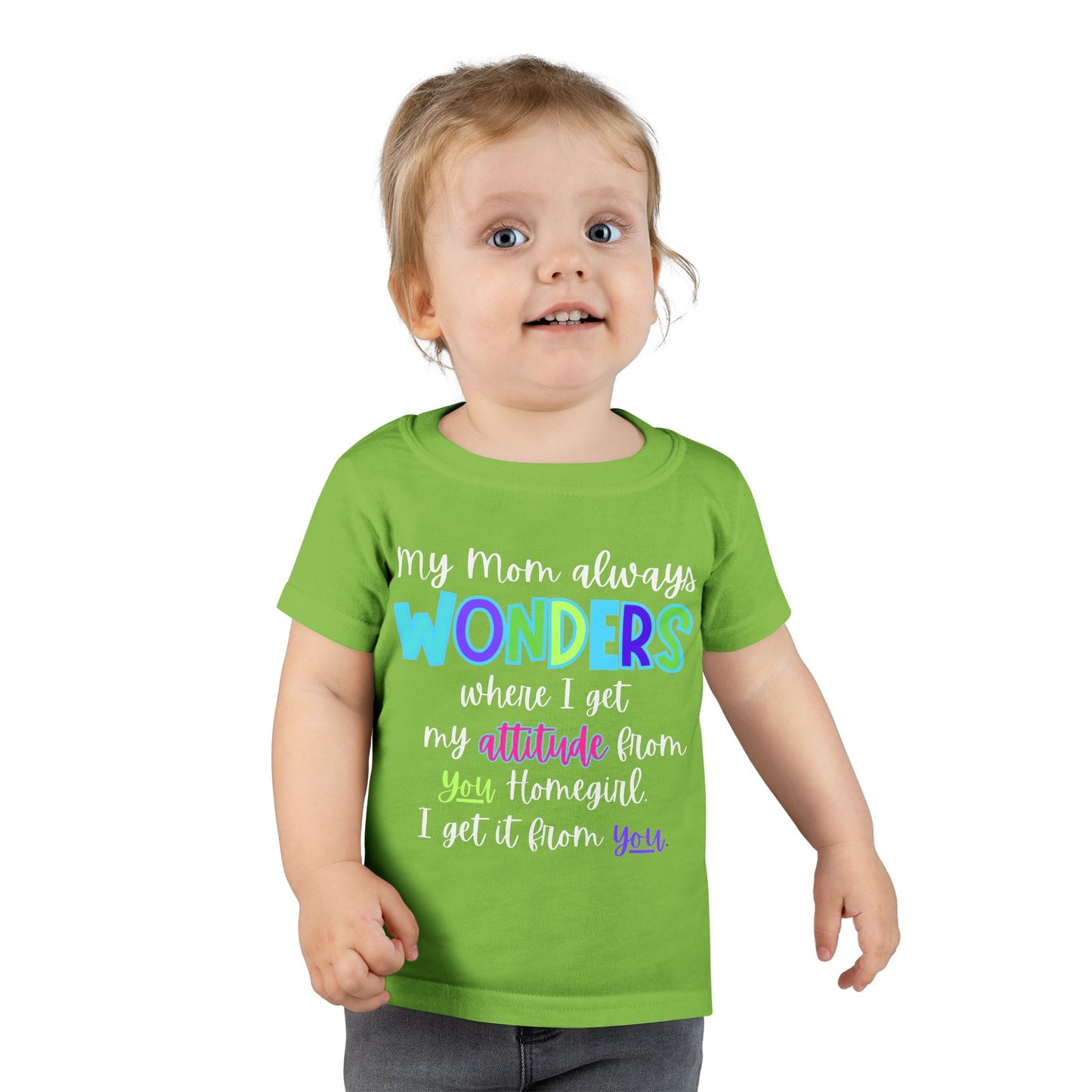 Toddler T-Shirt - My Mom Always Wonders, Cute Kids Tee, Birthday Gift, Baby Shower Gift, Fun Attitude Shirt