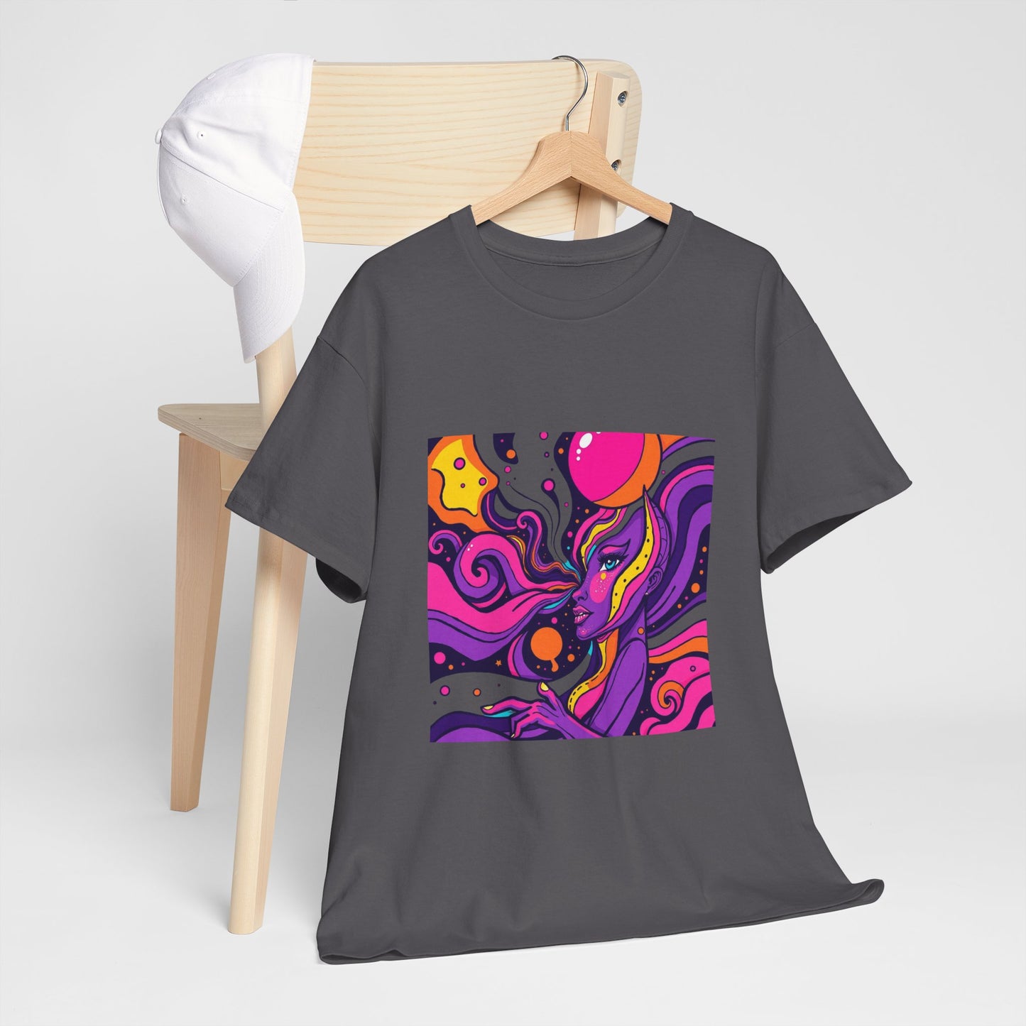 Vibrant Psychedelic Art Tee, Bohemian Graphic T-Shirt, Unisex Cotton Tee, Fashionable Casual Wear, Perfect Gift for Art Lovers