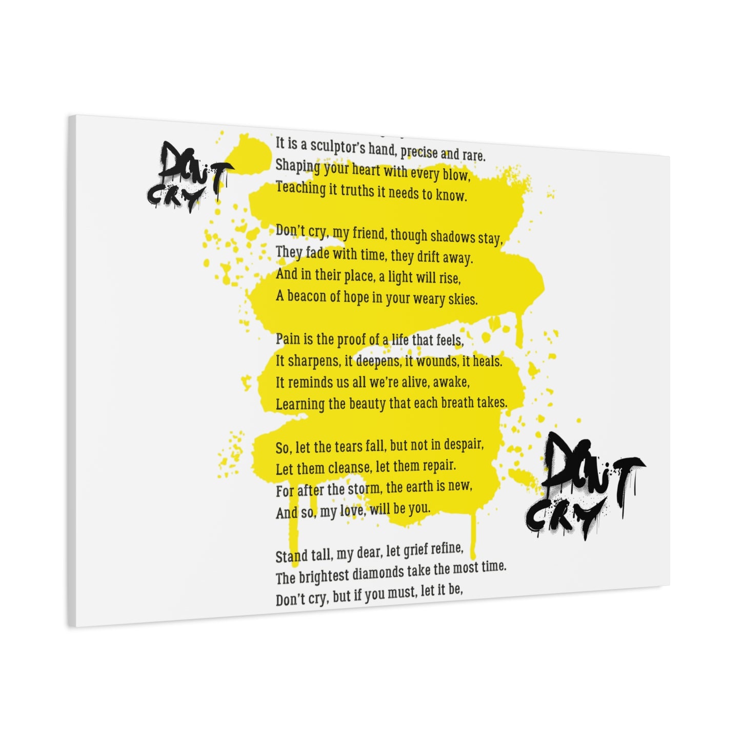 Inspirational Canvas Wall Art, Motivational Decor, Positive Quote, Home Office Wall Hanging, Unique Gift Idea, Modern Art Print