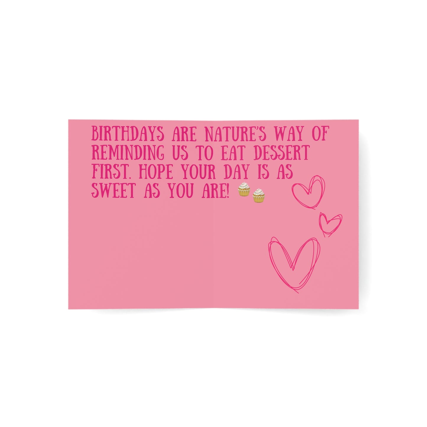 Happy Birthday Cupcake Greeting Cards - Festive Celebration Cards for Parties, Love Notes, Birthday Wishes, Stationery Set