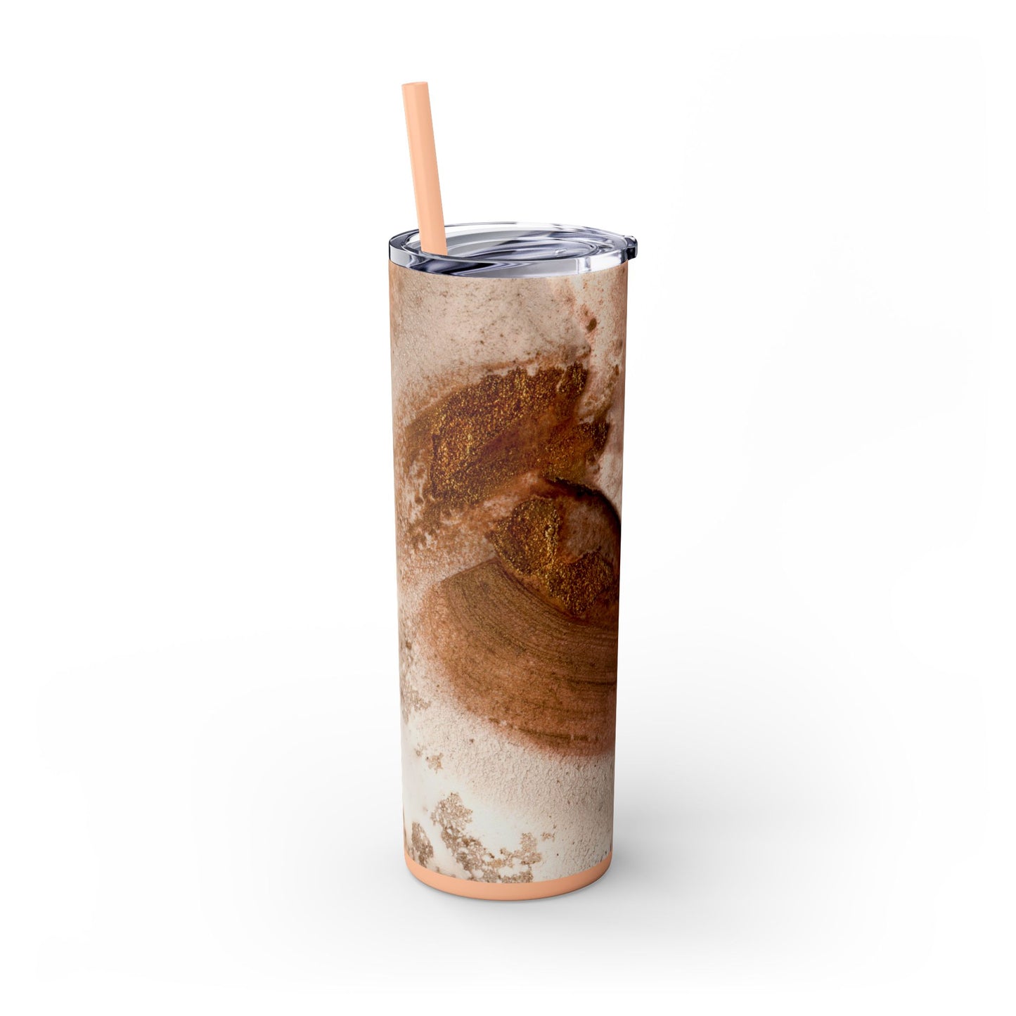Stylish Marble Skinny Tumbler with Straw, Perfect for Gifts, Home Office, Summer, Mom's Day, Outdoor Adventures, Travel Mug