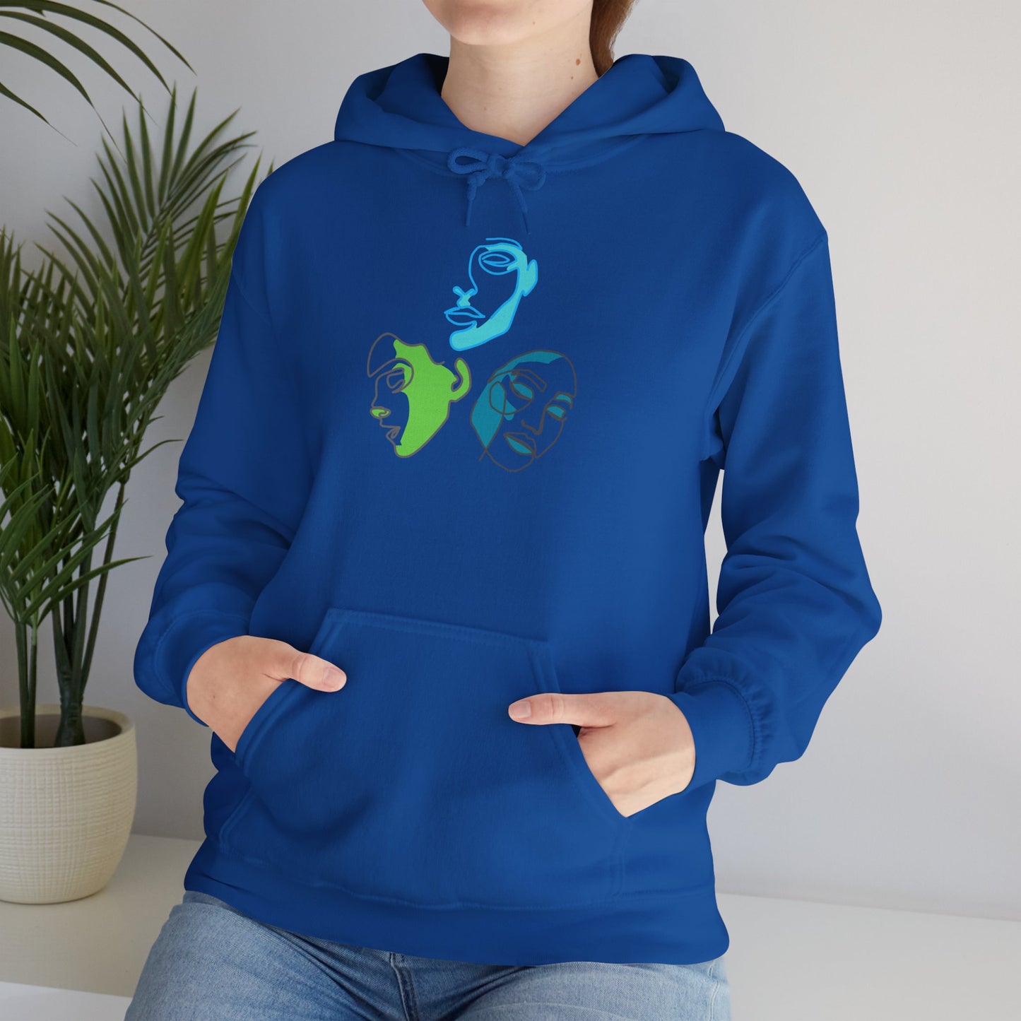 Whimsical Character Hoodie, Cozy Unisex Sweatshirt, Fun Gift for Friends, Casual Wear, Unique Art Design