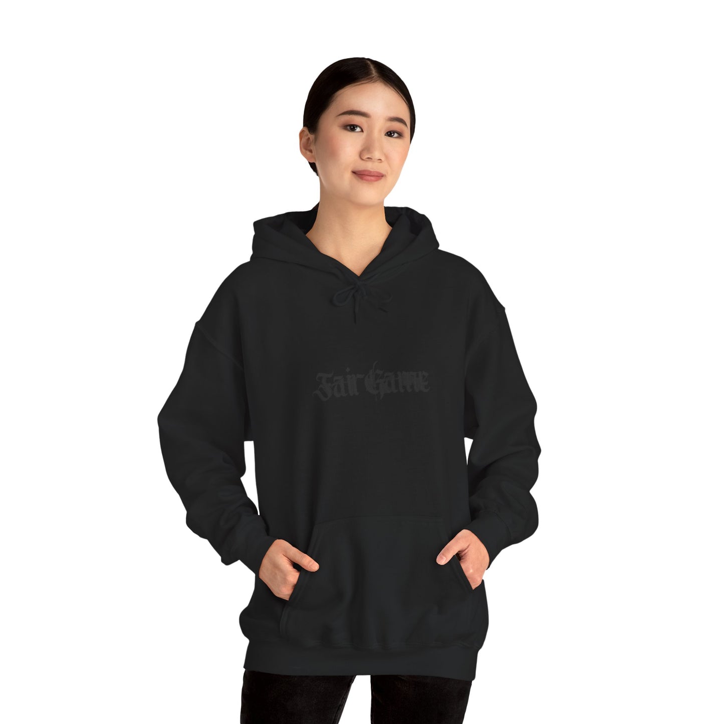 Fair Game Unisex Heavy Blend Hoodie, Cozy Sweatshirt, Casual Lounge Wear, Gift for Gamers, Comfortable Street Style