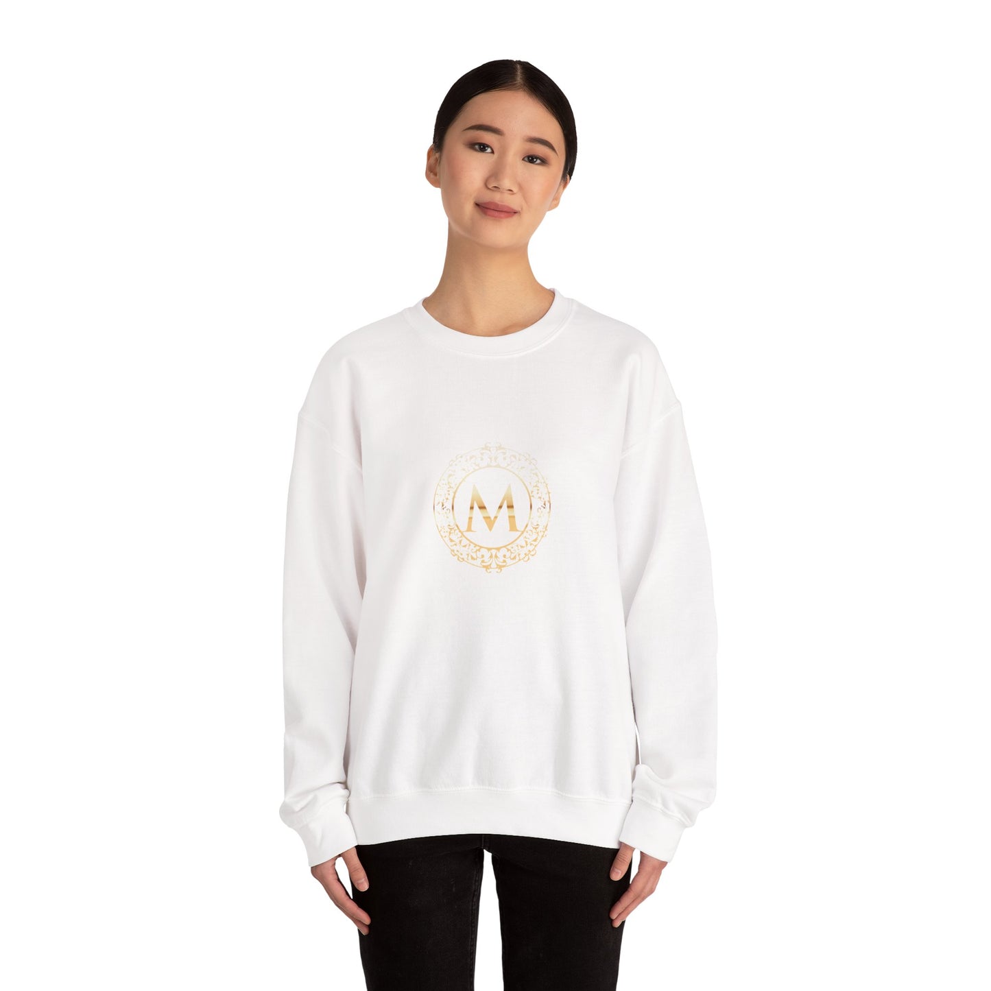 M LOGO - Mia Pruitt Monogrammed Heavy Blend Crewneck Sweatshirt