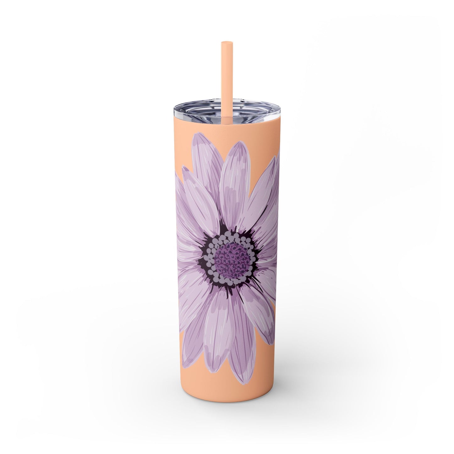 Floral Skinny Tumbler, 20oz - Stylish Drinkware for Home, Office, Gifts, Party Favors, Spring Decor
