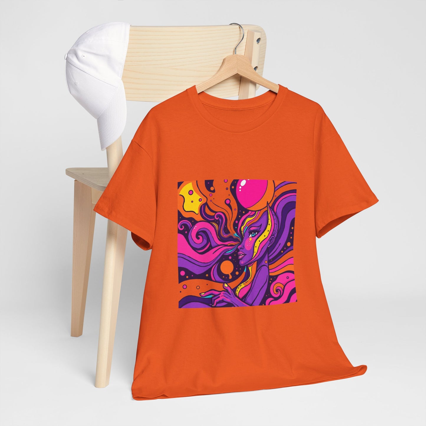Vibrant Psychedelic Art Tee, Bohemian Graphic T-Shirt, Unisex Cotton Tee, Fashionable Casual Wear, Perfect Gift for Art Lovers