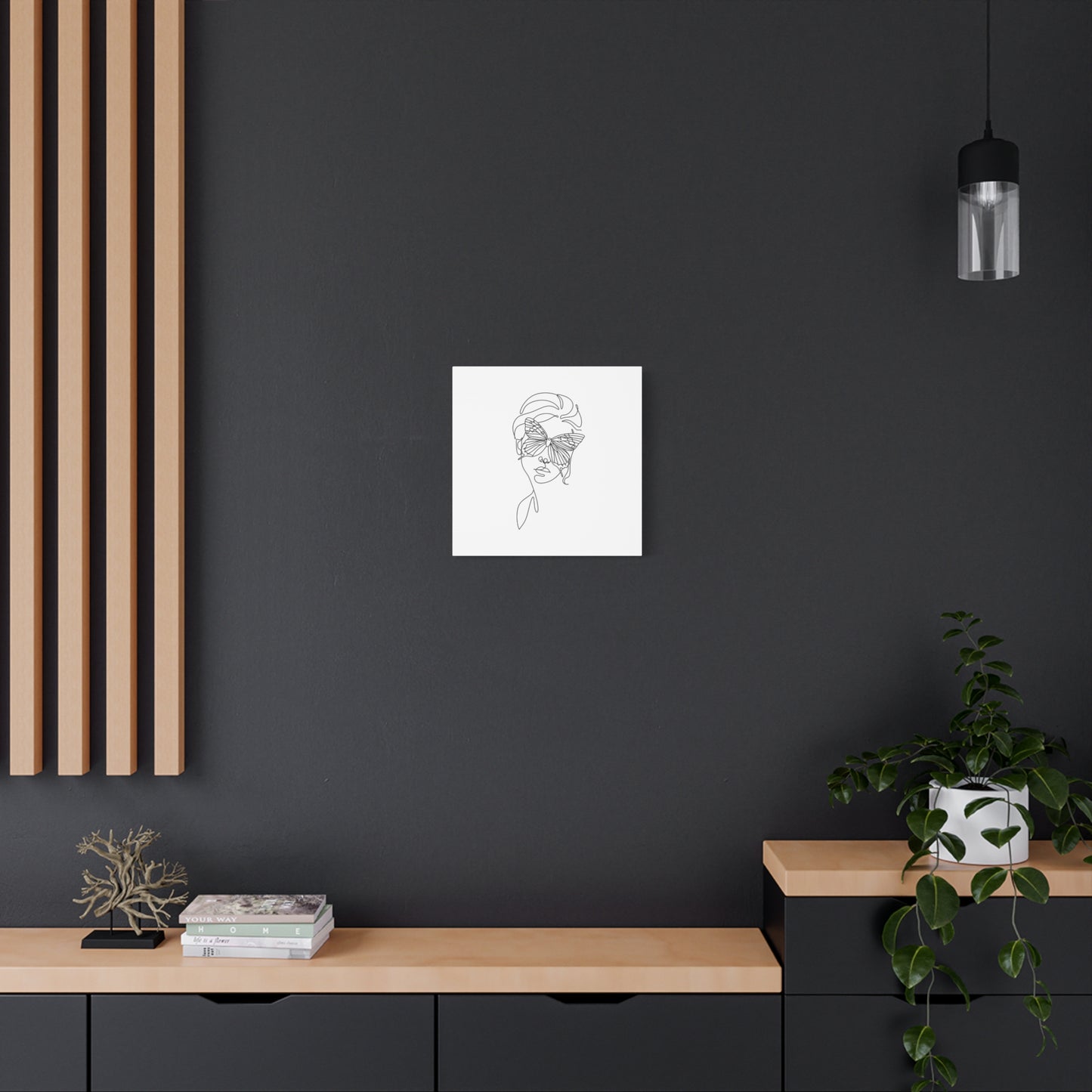 Minimalist Butterfly Canvas Art, Modern Home Decor, Gift for Nature Lovers, Wall Art for Women, Inspirational Wall Art