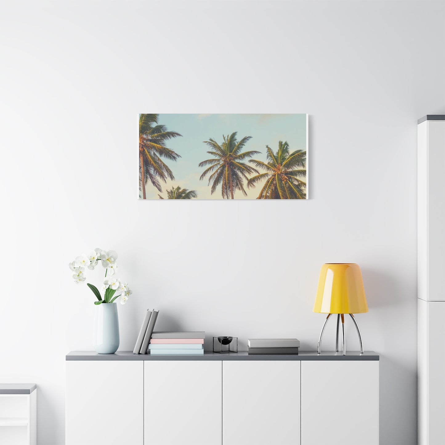 Tropical Palm Tree Canvas Print, City of Angeles Tropical Wall Art, Los Angeles Beach Decor, California Nature Photography, Home Decoration, Gift for Beach Lovers
