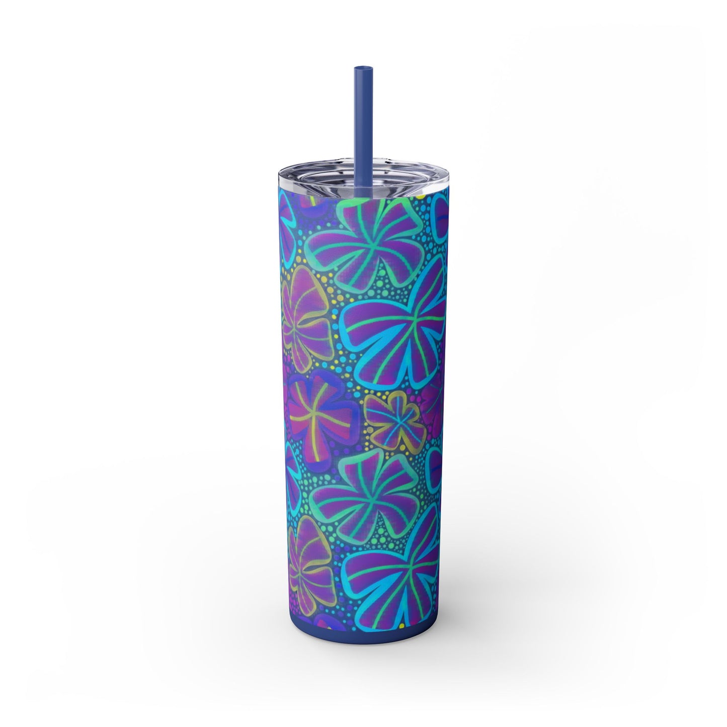 Pastel Butterfly Tumbler, 20oz Drinkware, Spring Decor, Cute Gift for Her, Eco-Friendly Cup, Floral Water Bottle