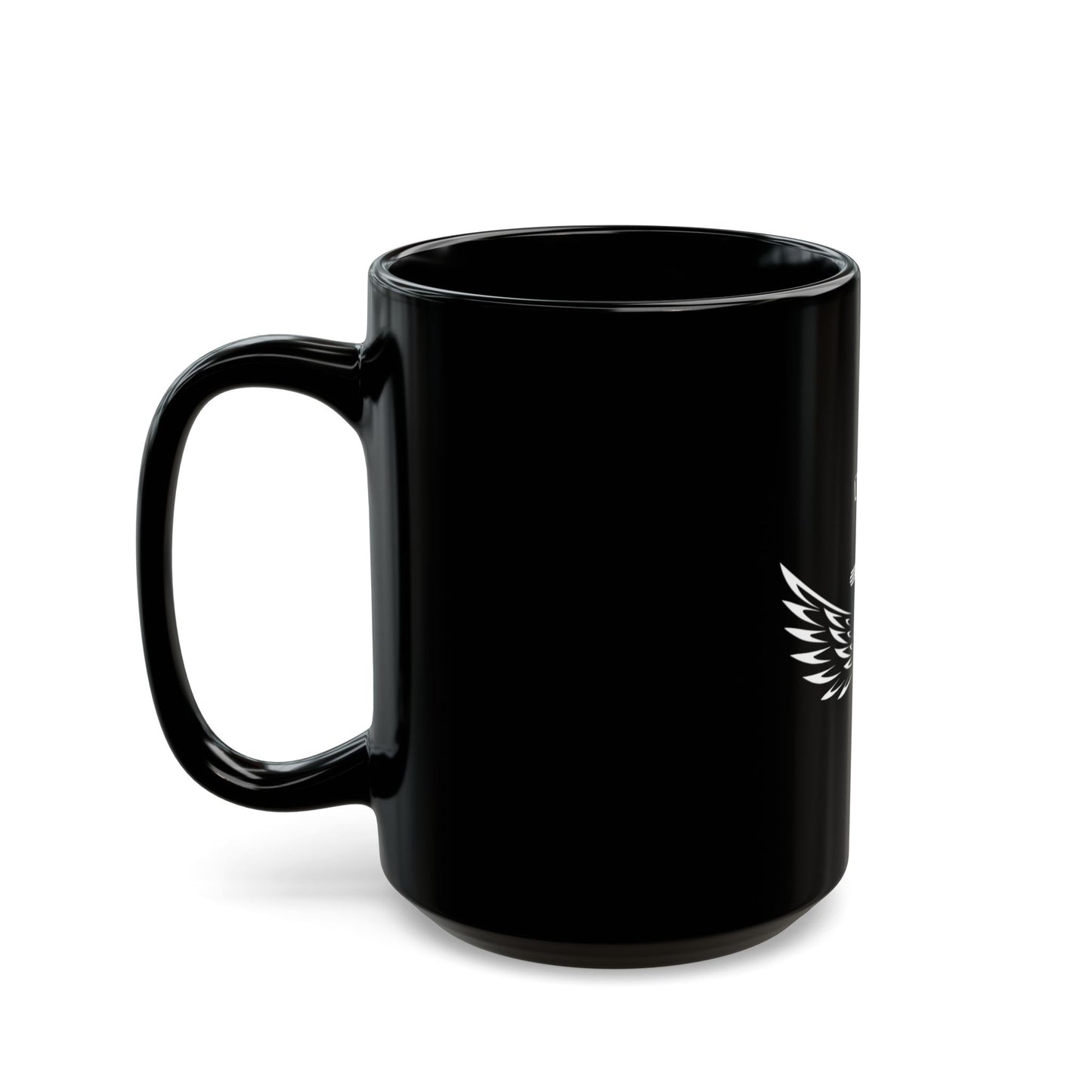 "Chosen" Inspirational Black Mug with Wings | Perfect Gift for Faith Lovers, Motivational Coffee Cup, Religious Home Decor, Christian Mug