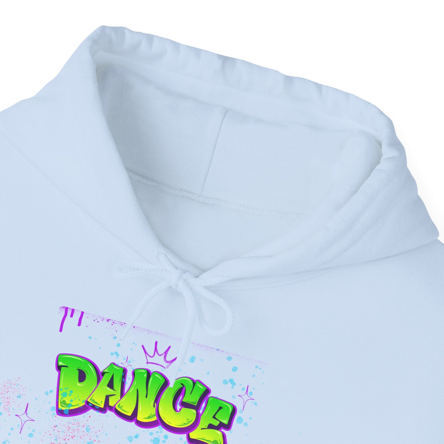 Colorful Dance Hoodie for Creative Spirits, Cozy Unisex Hooded Sweatshirt, Perfect for Parties, Dance Classes, Gifts