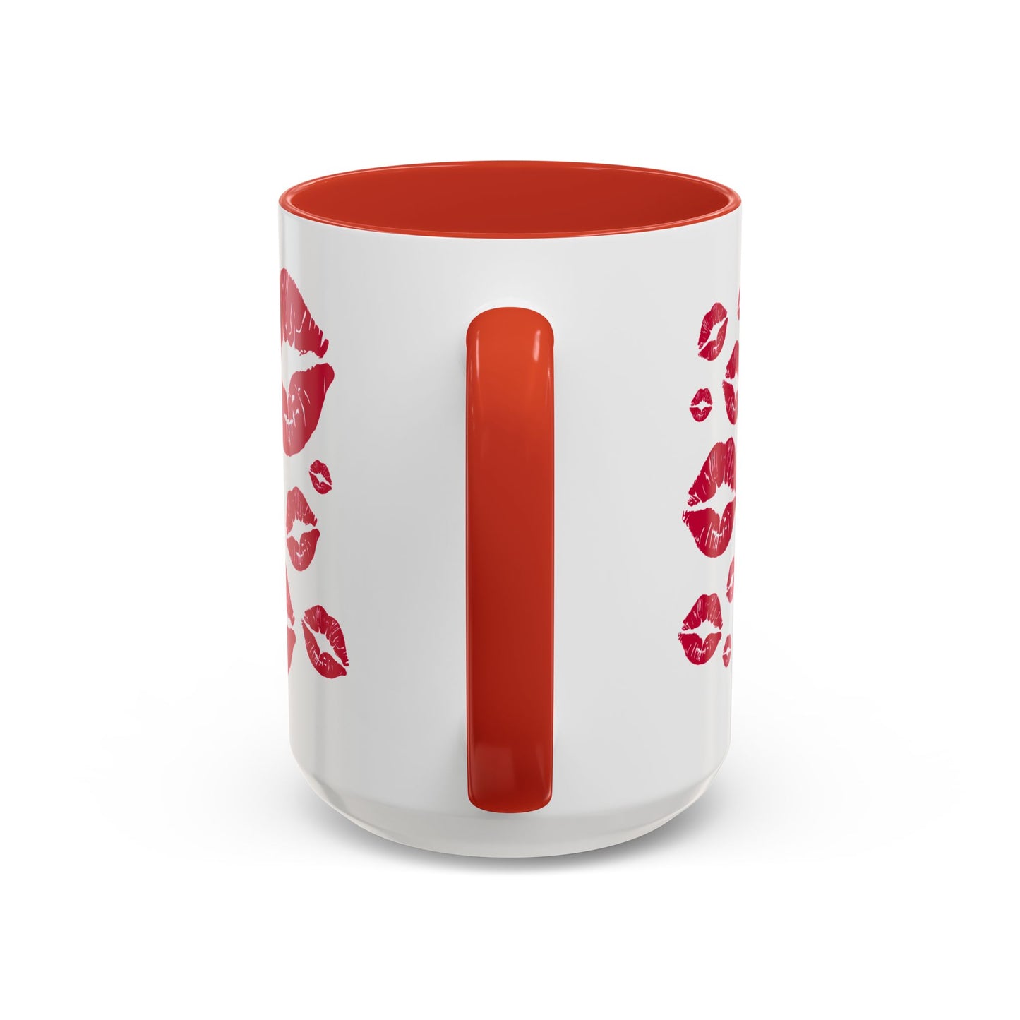 Kiss Mark Accent Coffee Mug - Romantic Gift, Valentine's Day Mug, Cute Coffee Cup, Fun Kitchen Decor, Stylish Drinkware