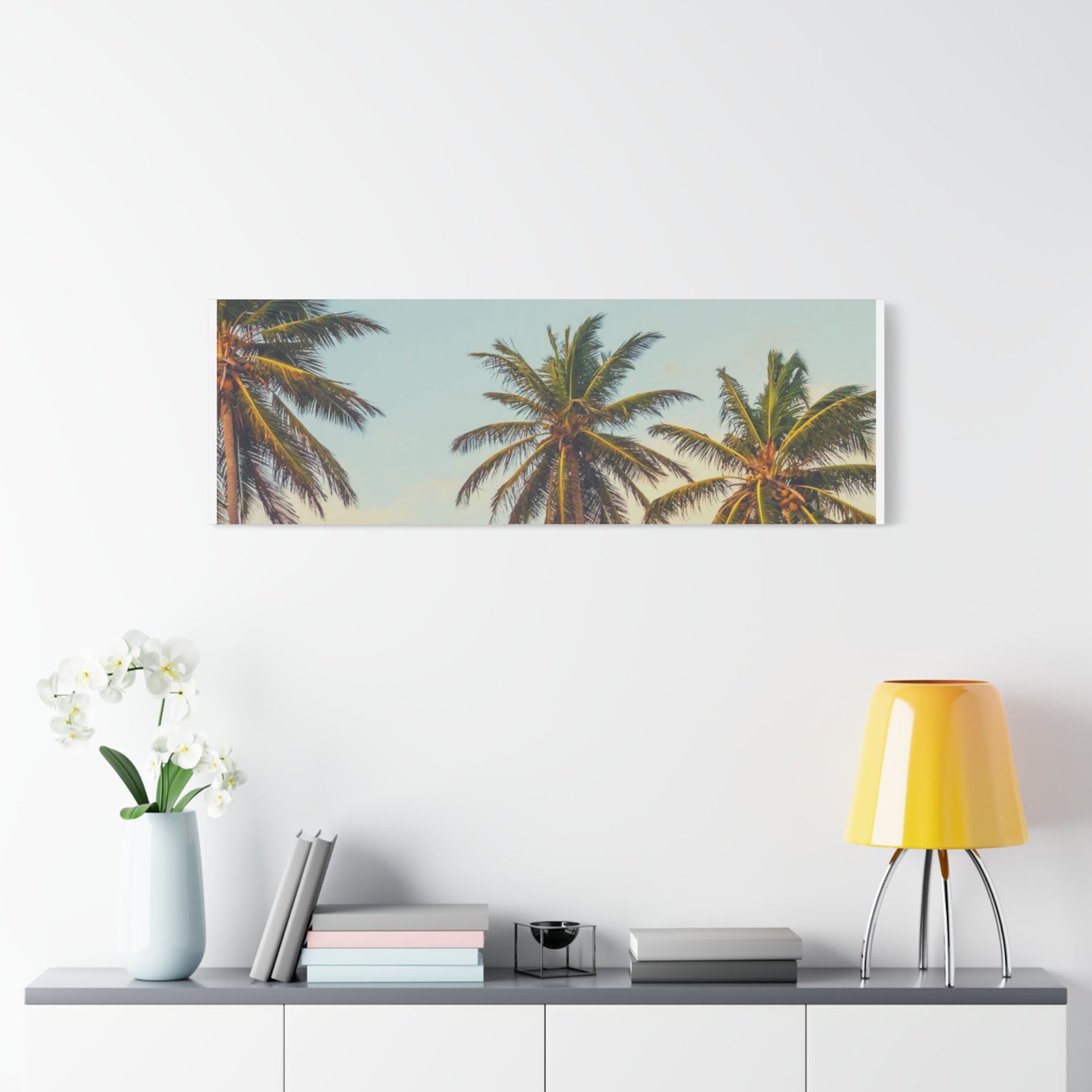 Tropical Palm Tree Canvas Print, City of Angeles Tropical Wall Art, Los Angeles Beach Decor, California Nature Photography, Home Decoration, Gift for Beach Lovers