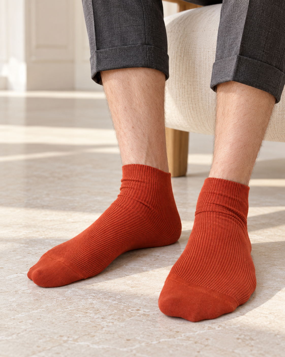 tittimitti® 100% Organic Combed Cotton Luxury Men's Socks. 3 Pairs. Made in Italy.